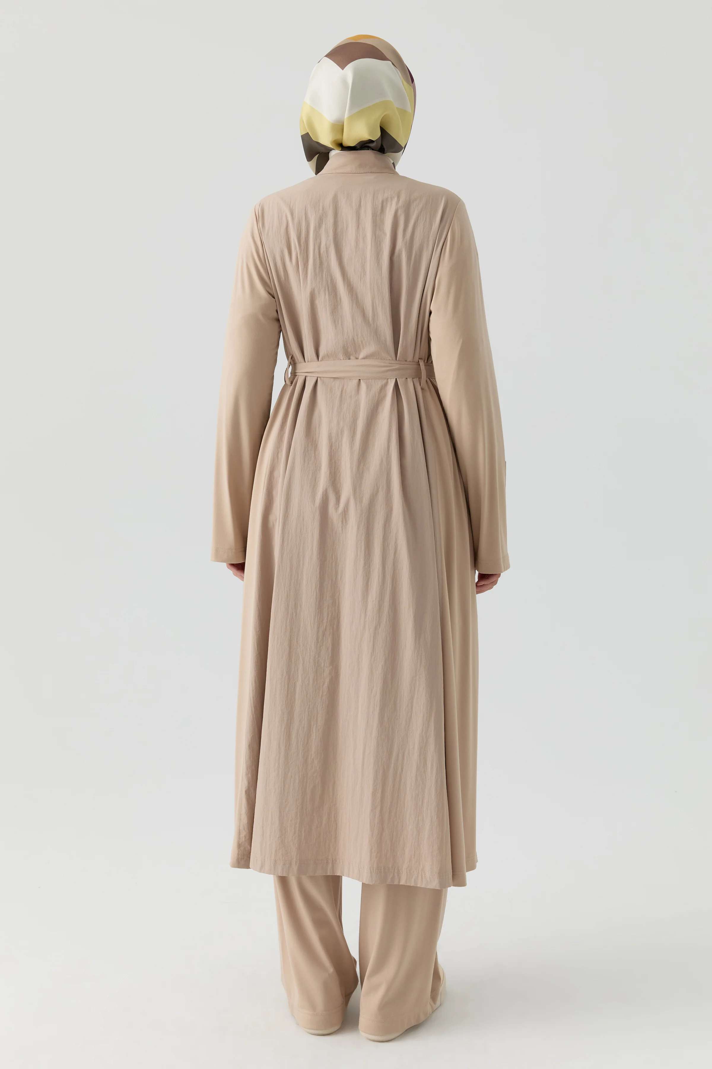 Cap combiné en maille - Beige - Image 6