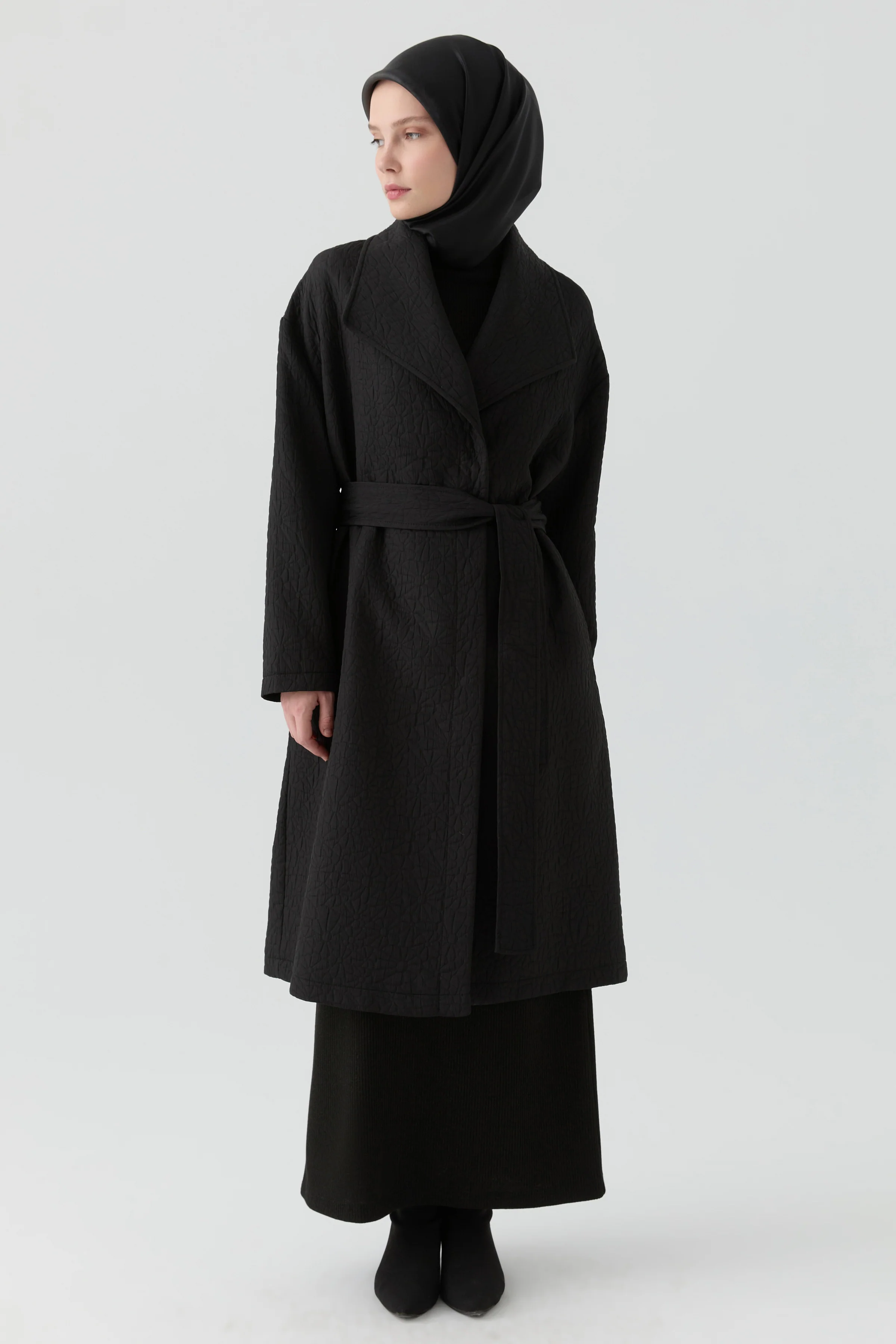 Cap matelassé fin - Noir - Image 3