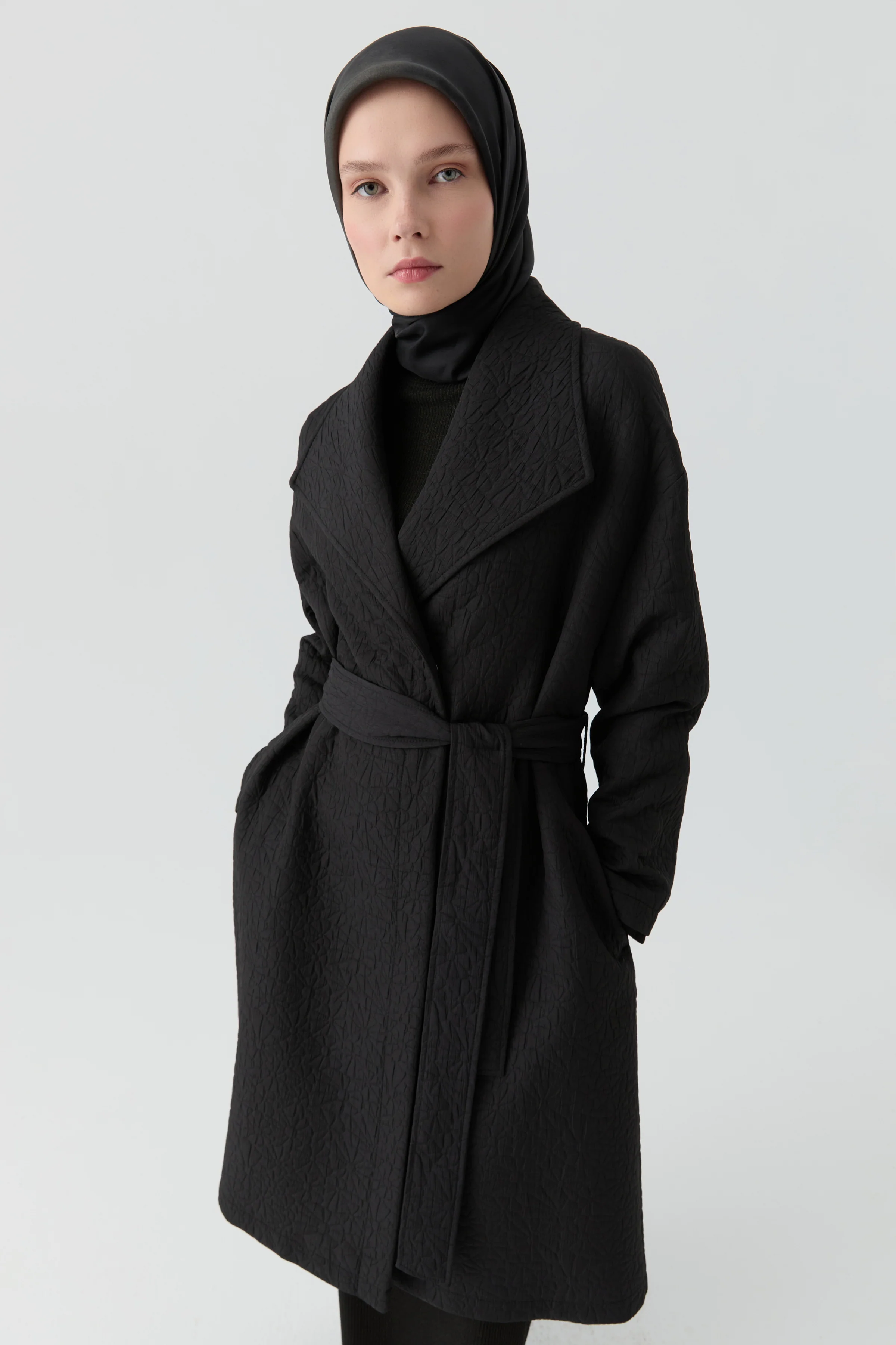 Cap matelassé fin - Noir - Image 4