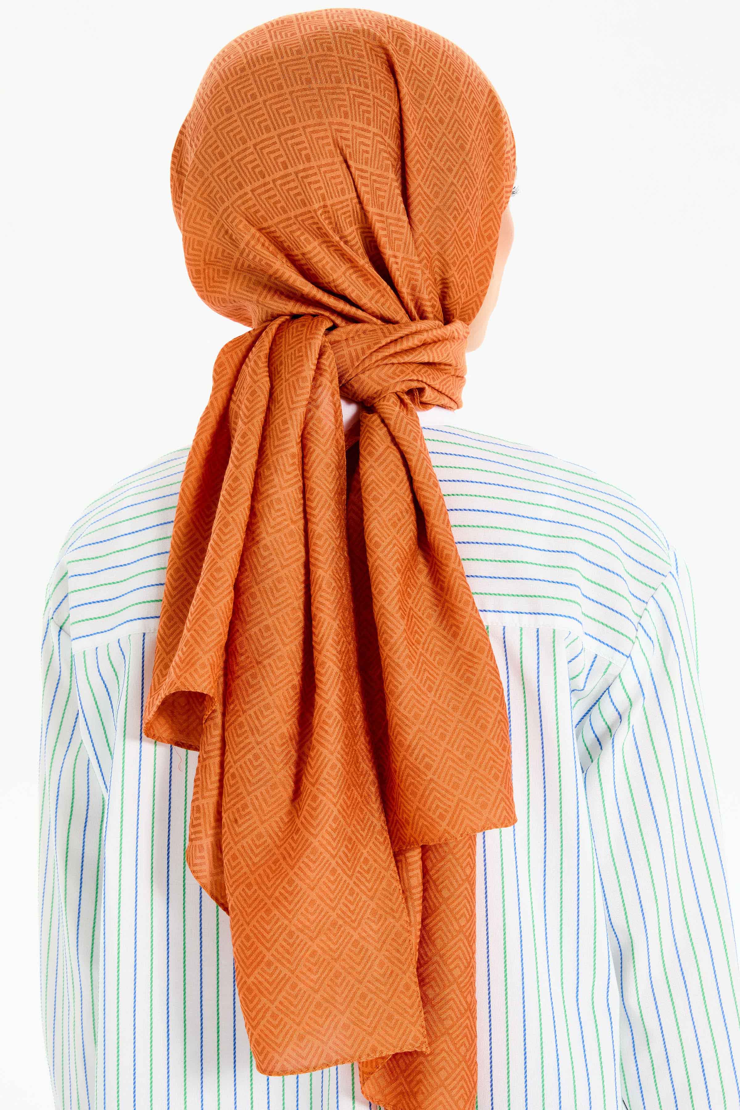 Châle Jacquard - Tabac - Image 3