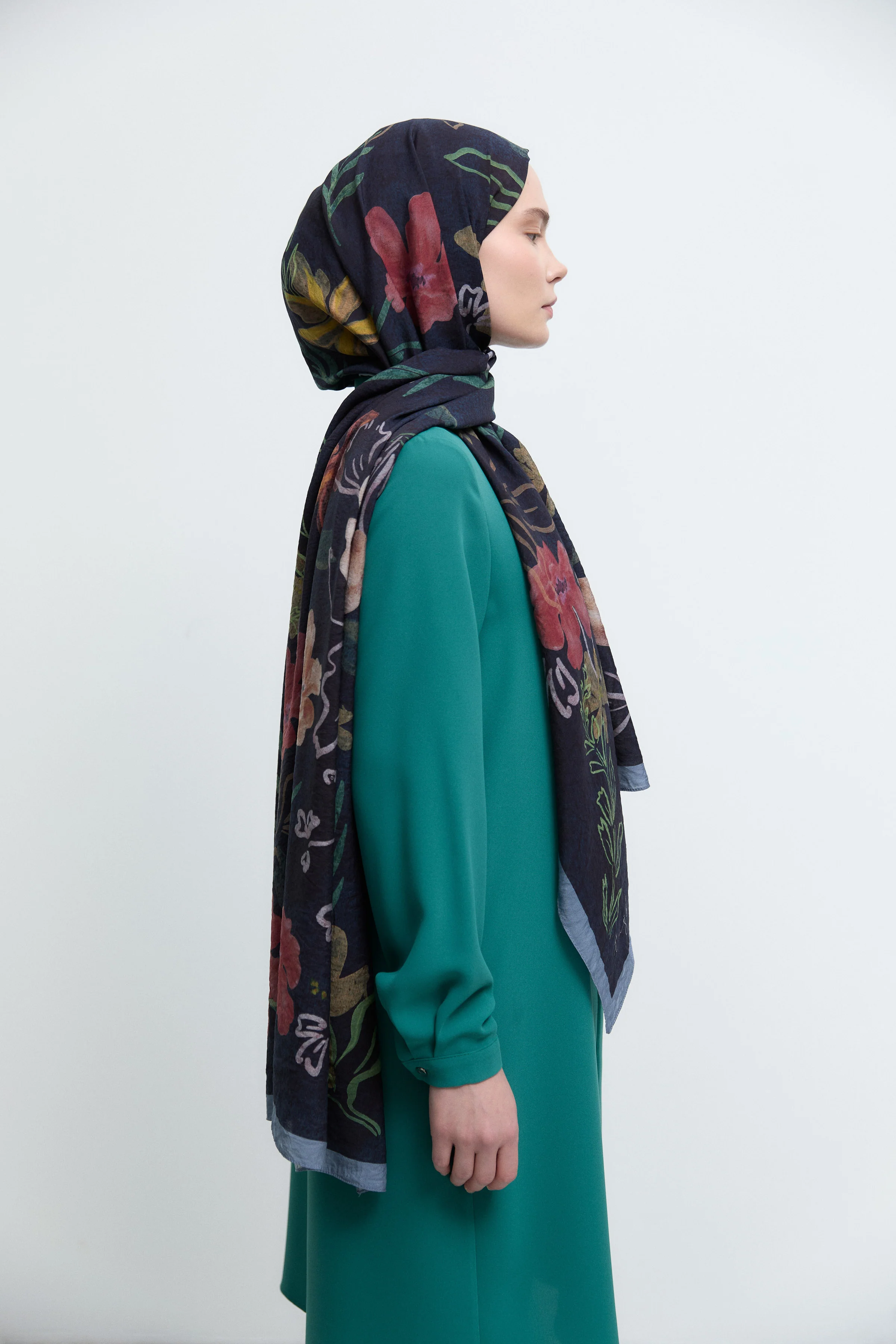 Châle Naturel Lalin - Blue marine - Image 4