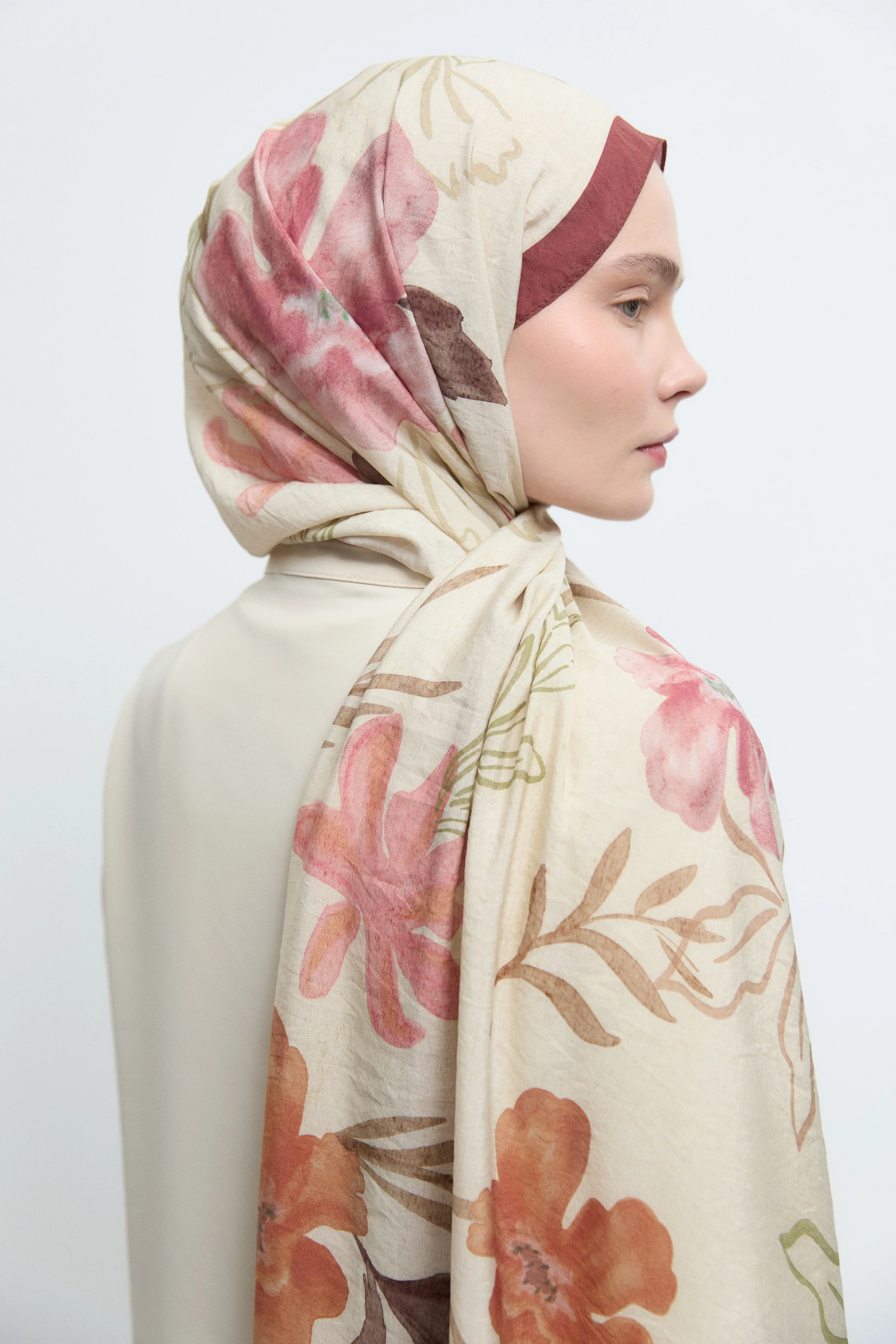 Châle Naturel Lalin - Crème - Image 4