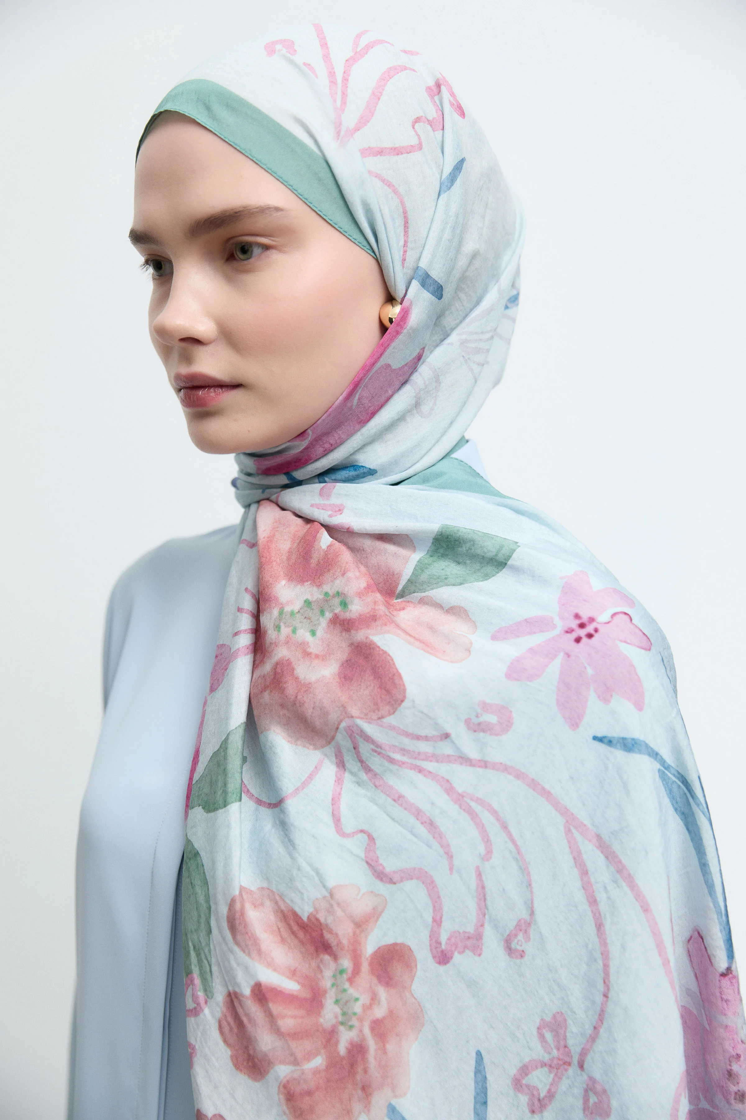 Châle Naturel Lalin - Vert d'eau - Image 3