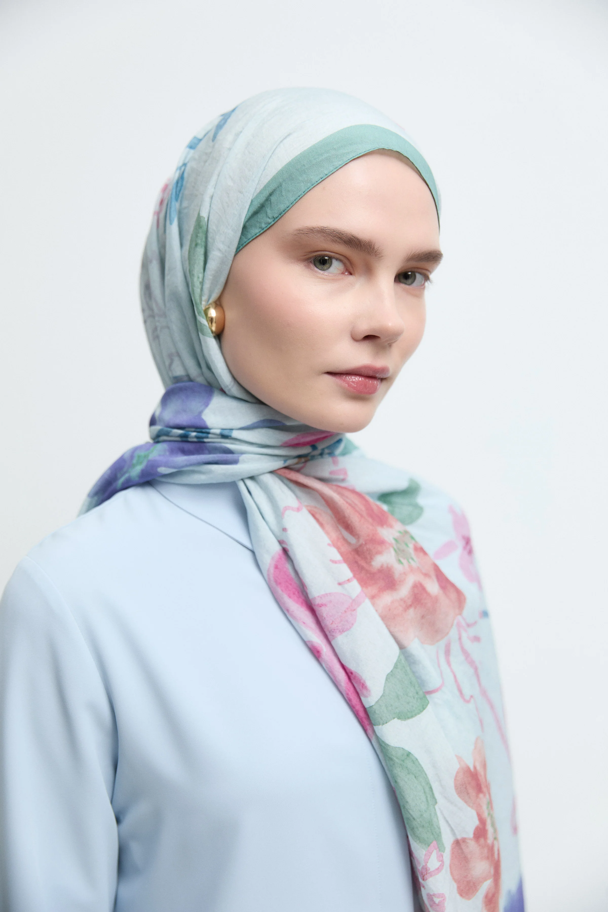 Châle Naturel Lalin - Vert d'eau - Image 4