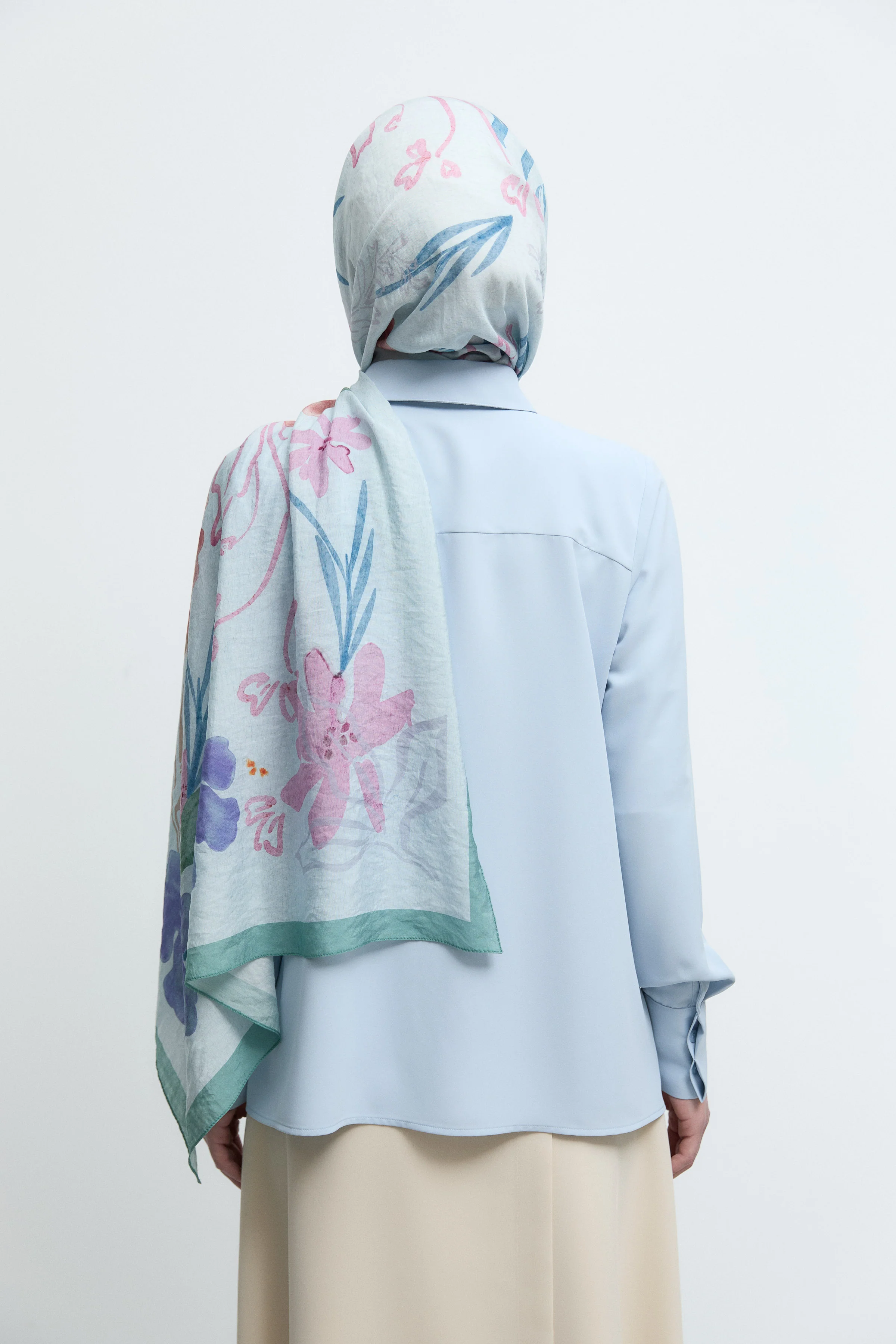 Châle Naturel Lalin - Vert d'eau - Image 5