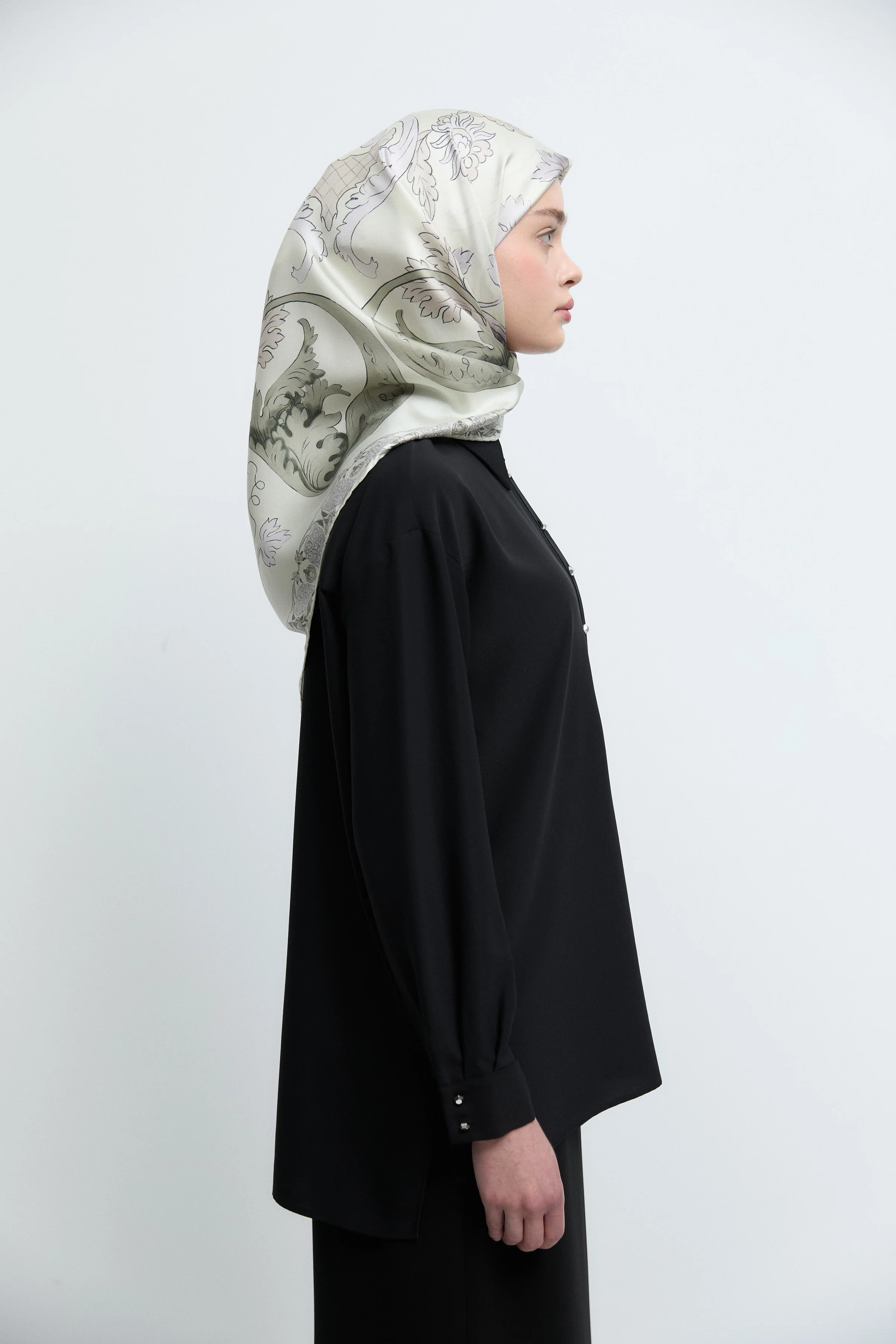 Chemisier à demi-boutonnage frontal - Noir - Image 5