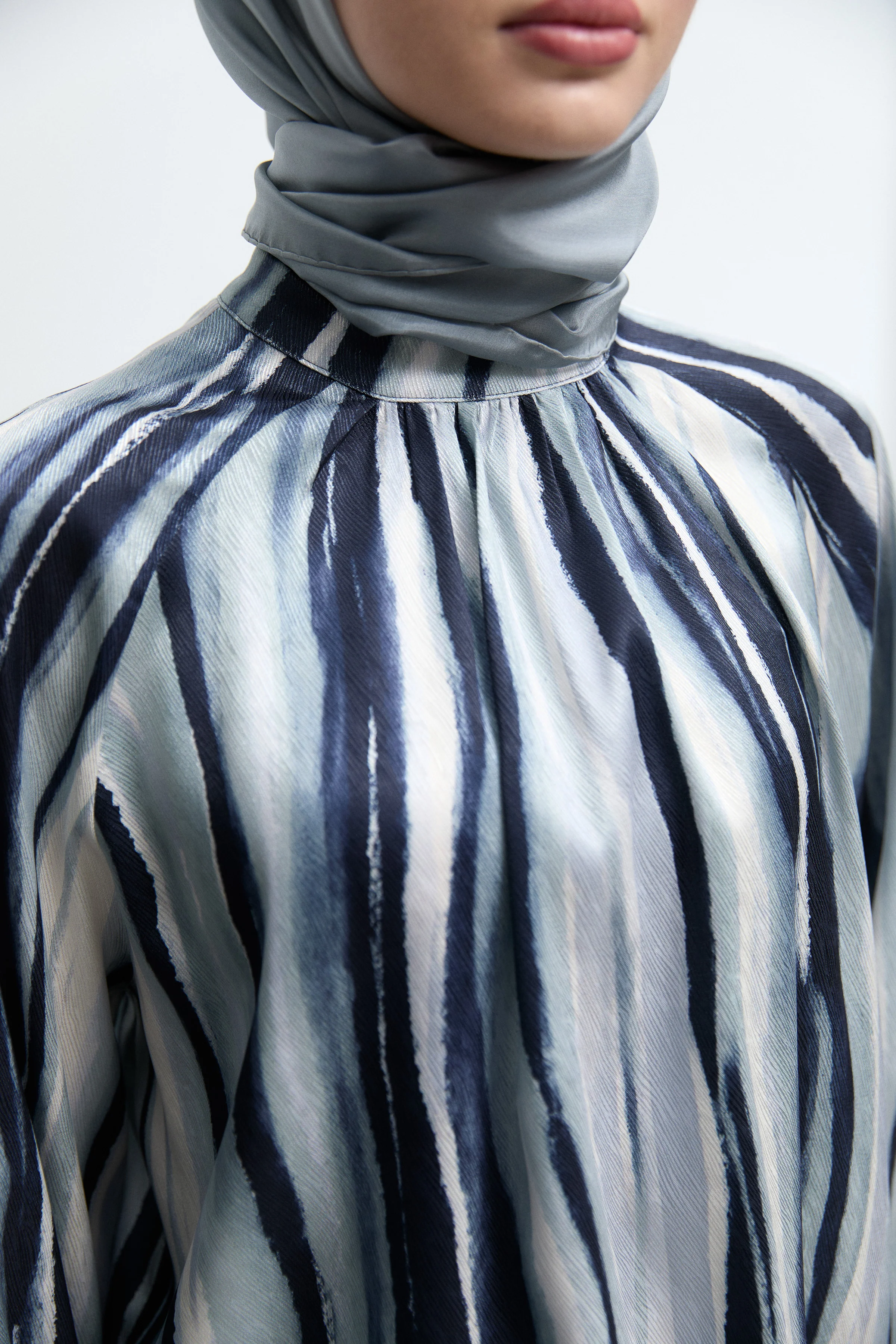 Chemisier à manches boutonnées - Blue marine - Image 3