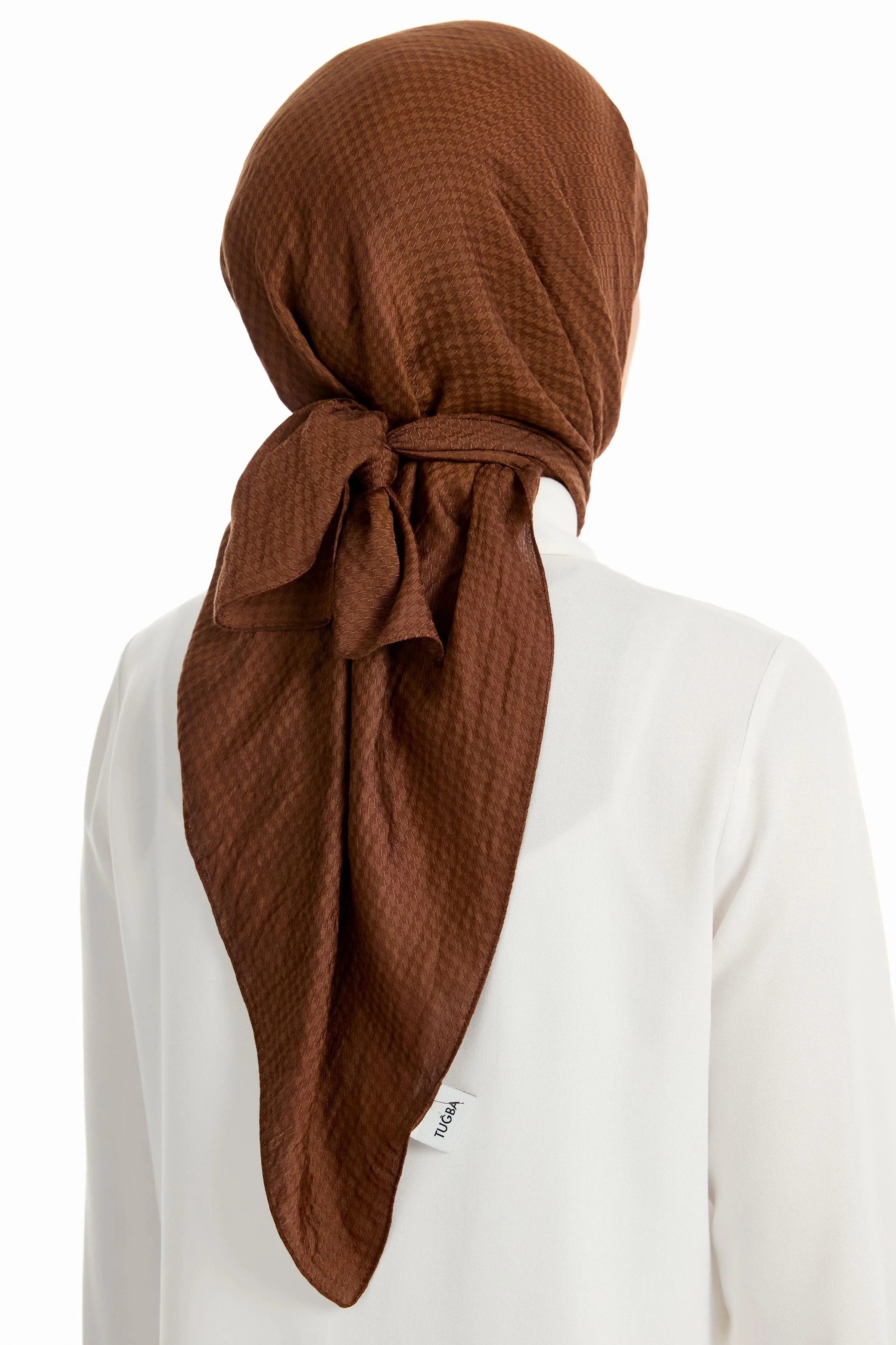 Écharpe en viscose jacquard - Café léger - Image 4