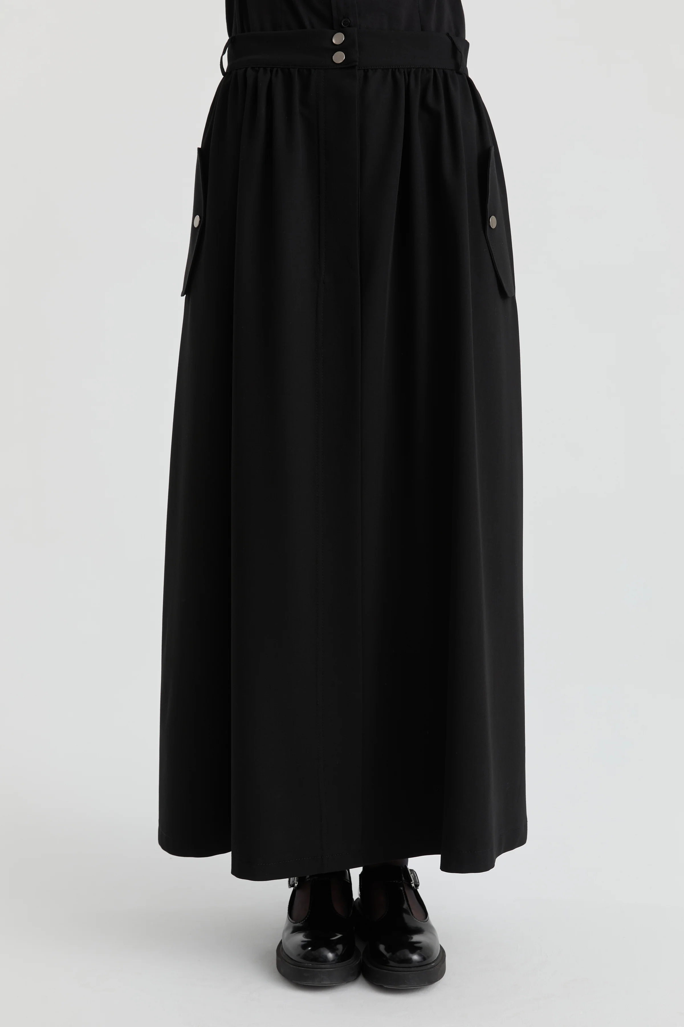 Jupe avec détail poches - Noir - Image 5