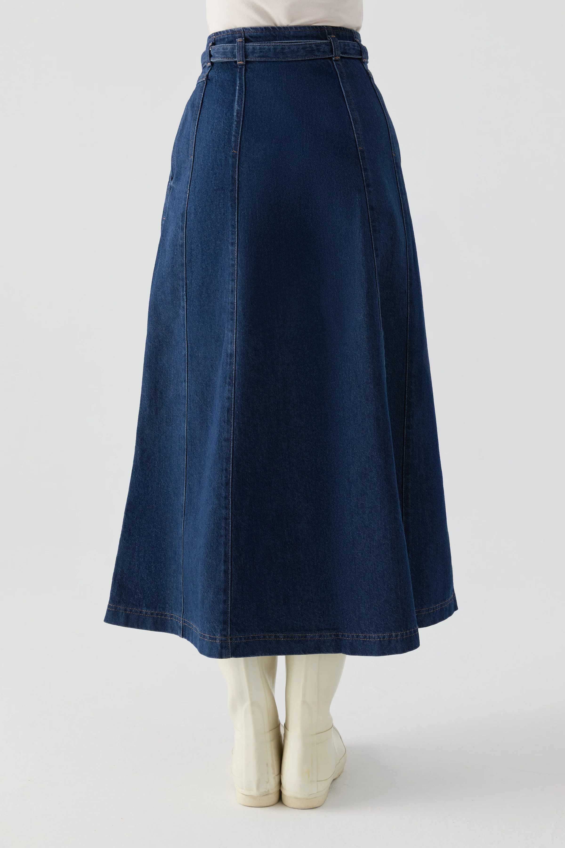 Jupe en denim à empiècements - Blue marine - Image 5