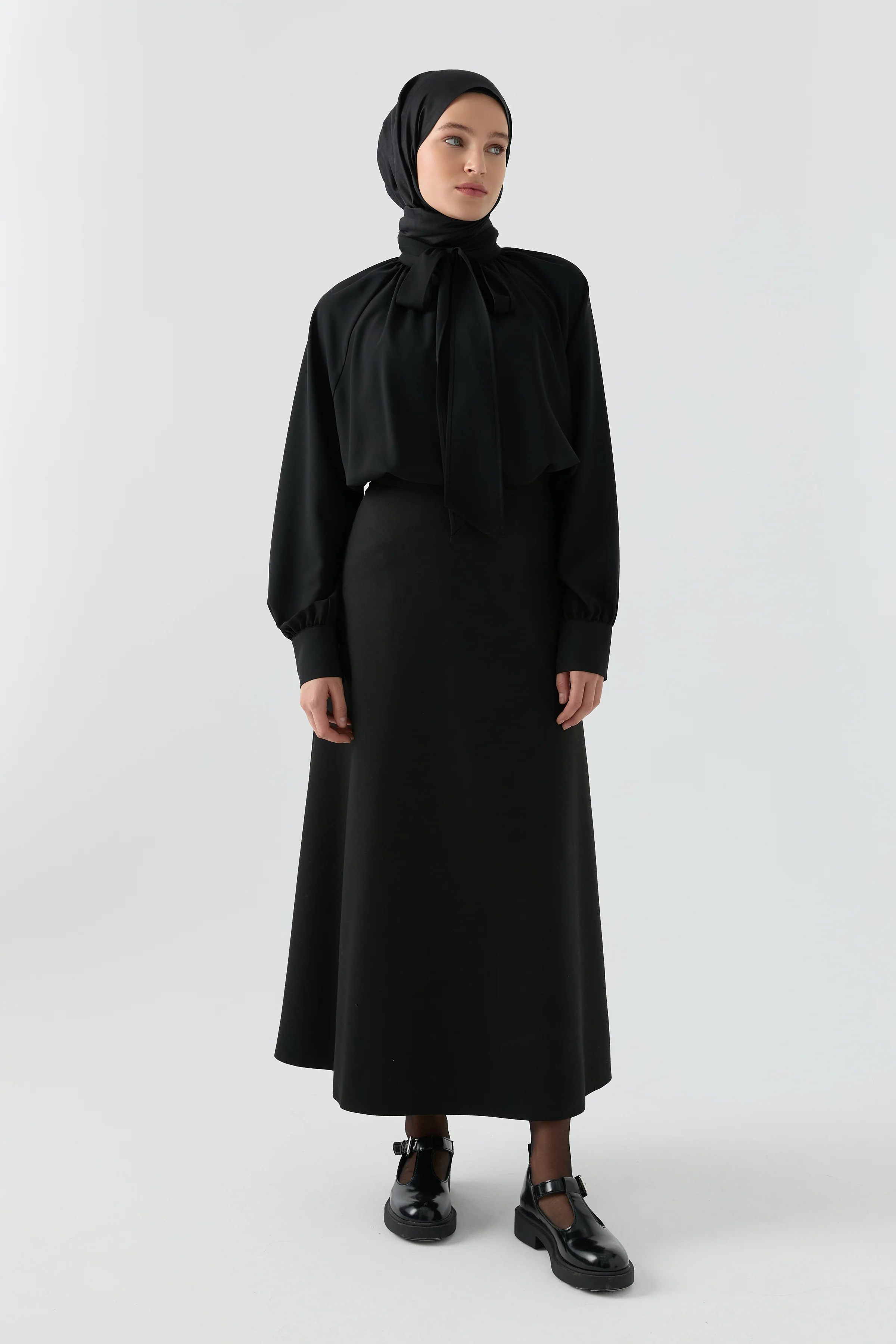 Jupe évasée - Noir - Image 3