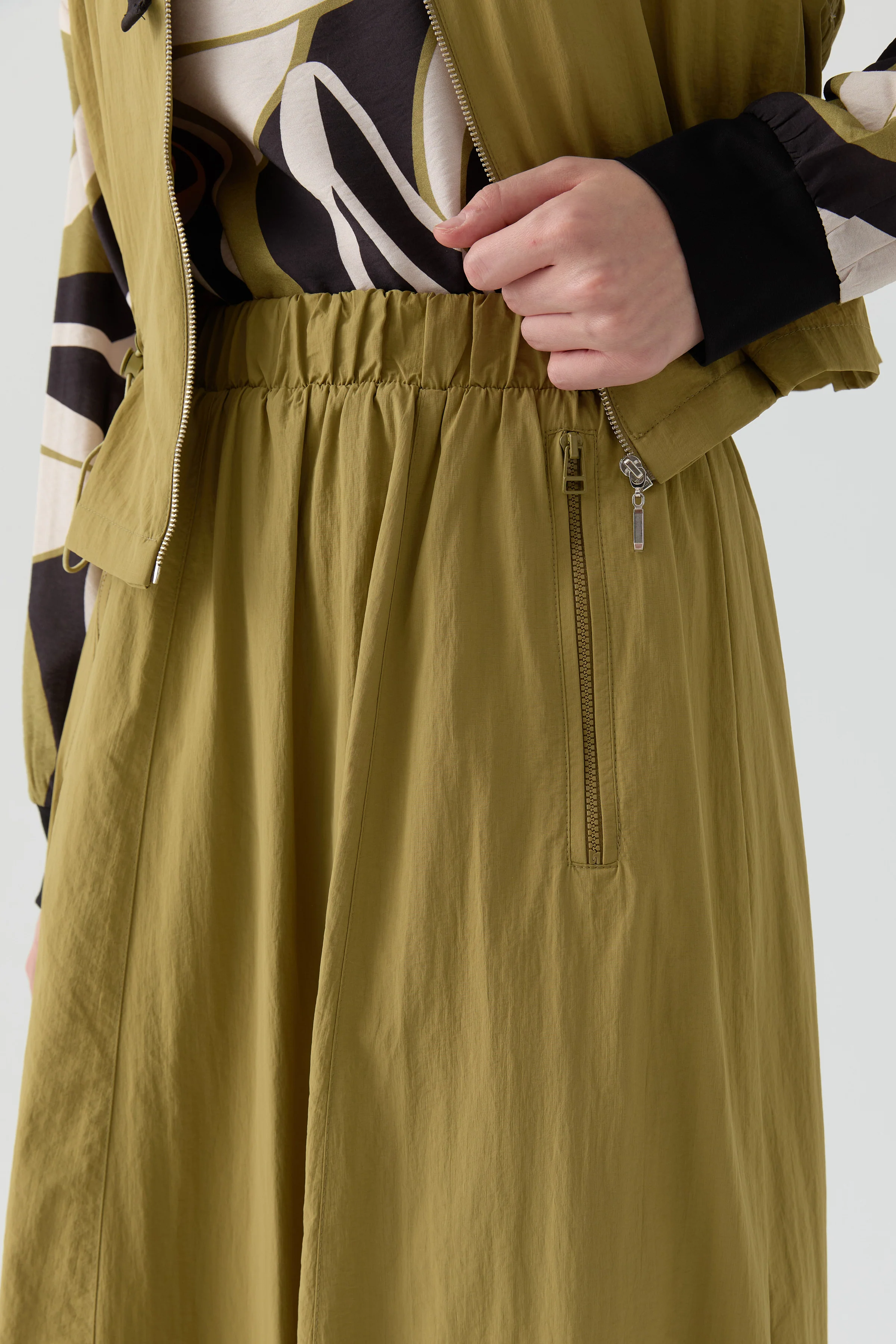 Jupe parachute ballon - Olive - Image 3