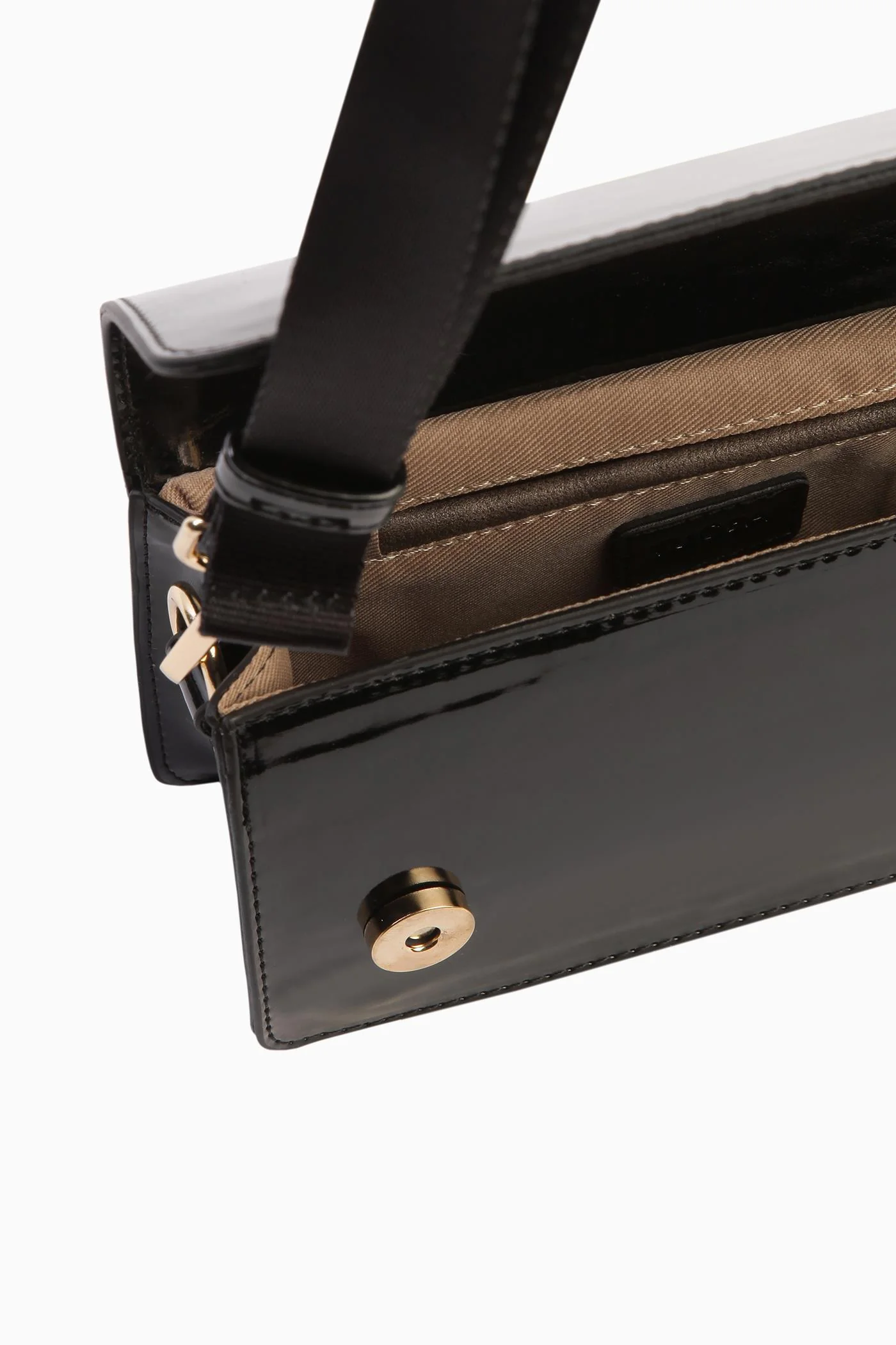 Mini sac à rabat avec poignées - Noir - Image 3