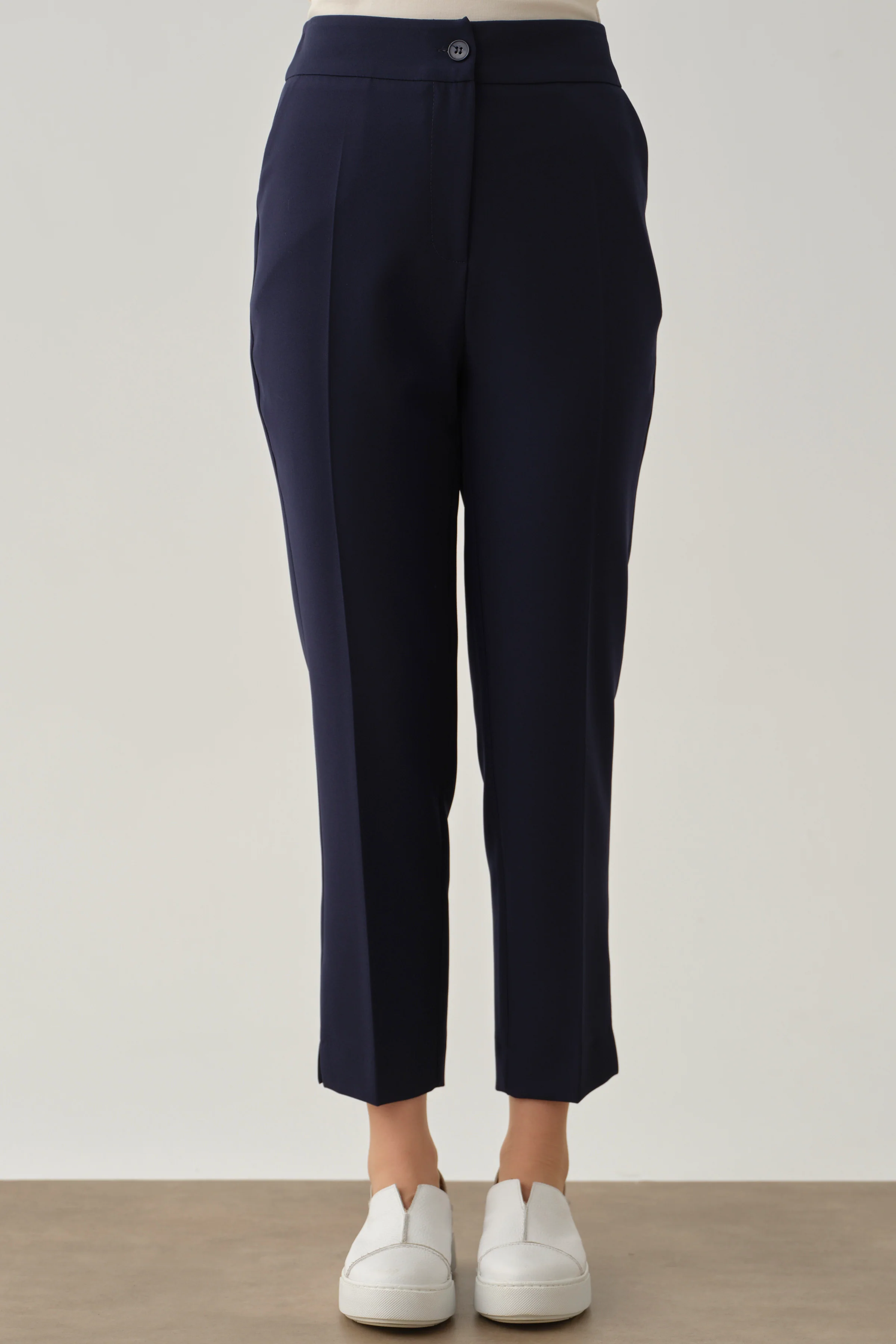 Pantalon basic taille haute - Blue marine - Image 5