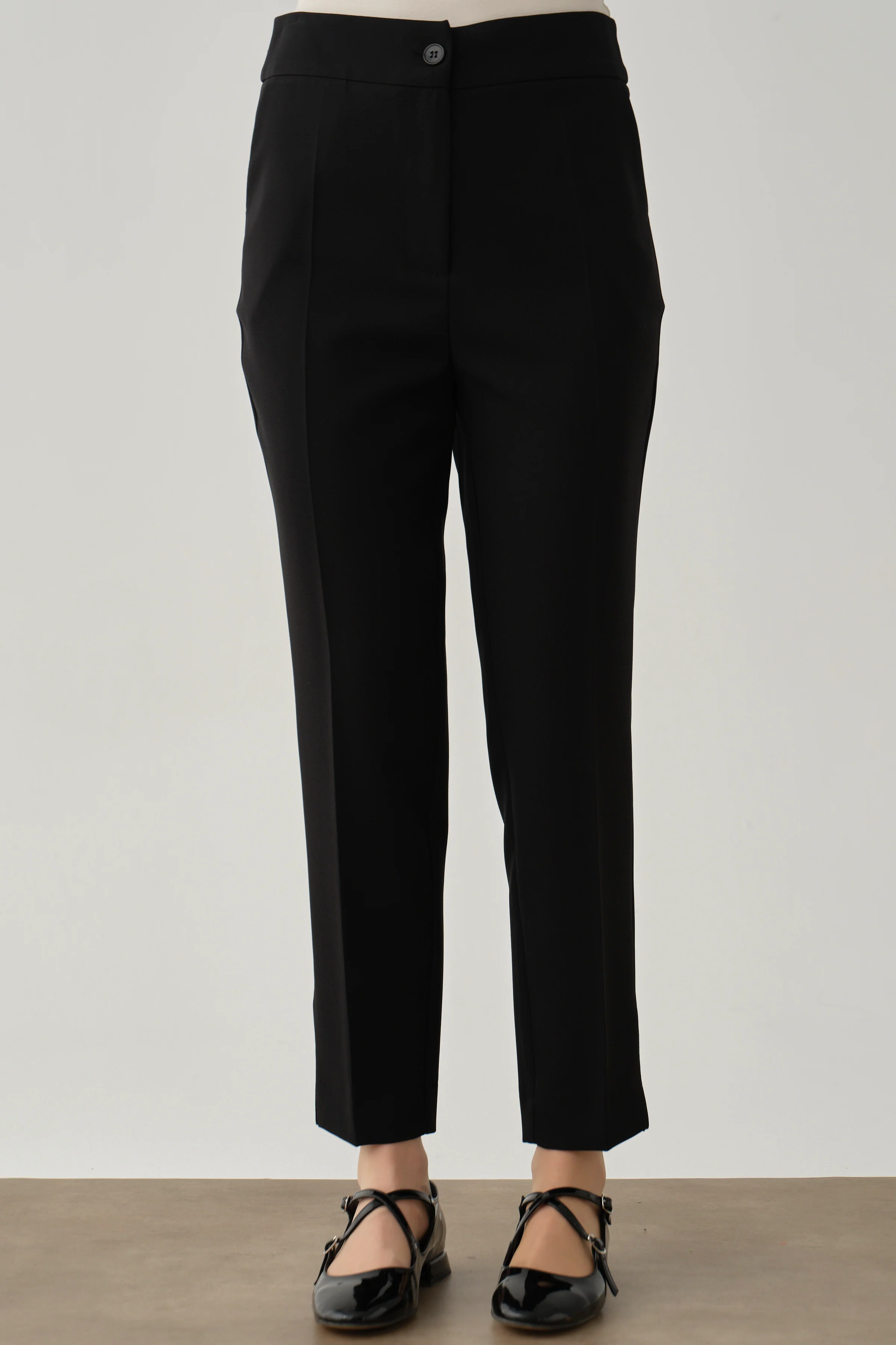 Pantalon basic taille haute - Noir - Image 4