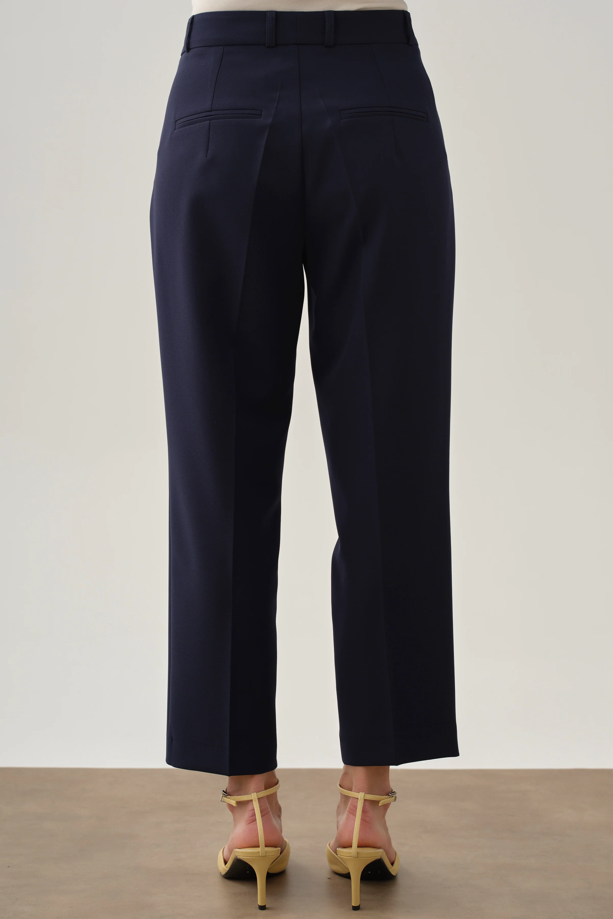 Pantalon basique à pince unique - Blue marine - Image 6