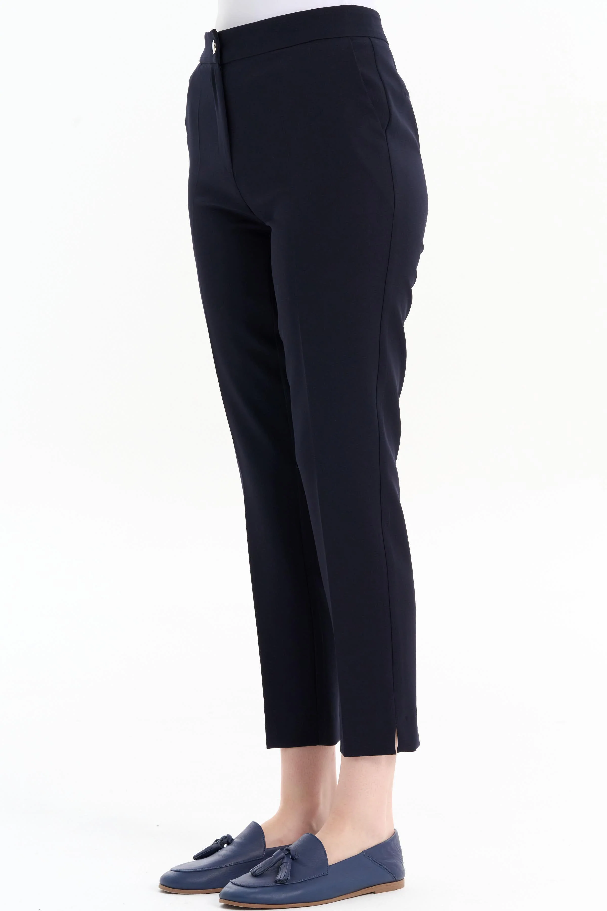 Pantalon basique taille haute - Blue marine - Image 5