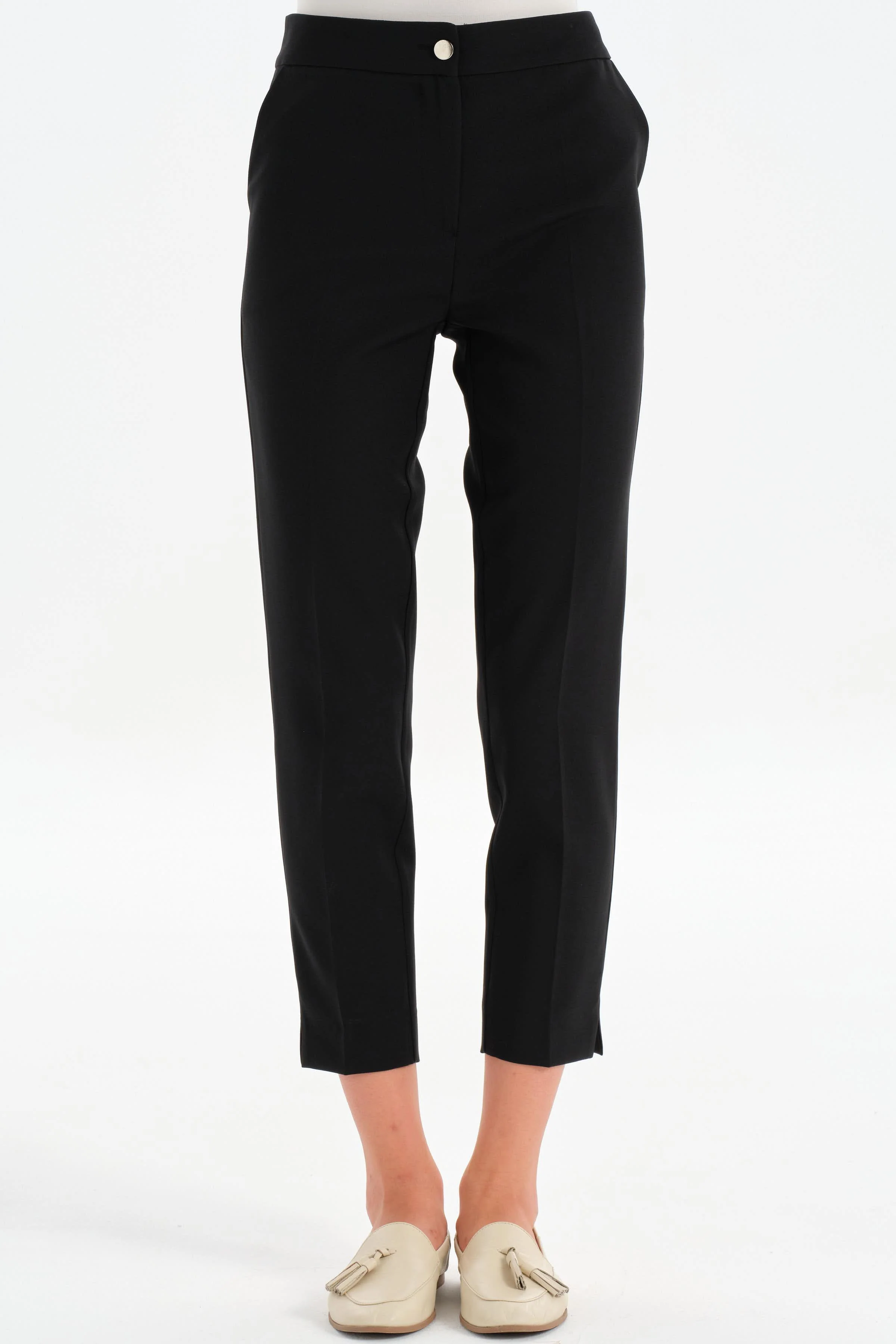 Pantalon basique taille haute - Noir - Image 3