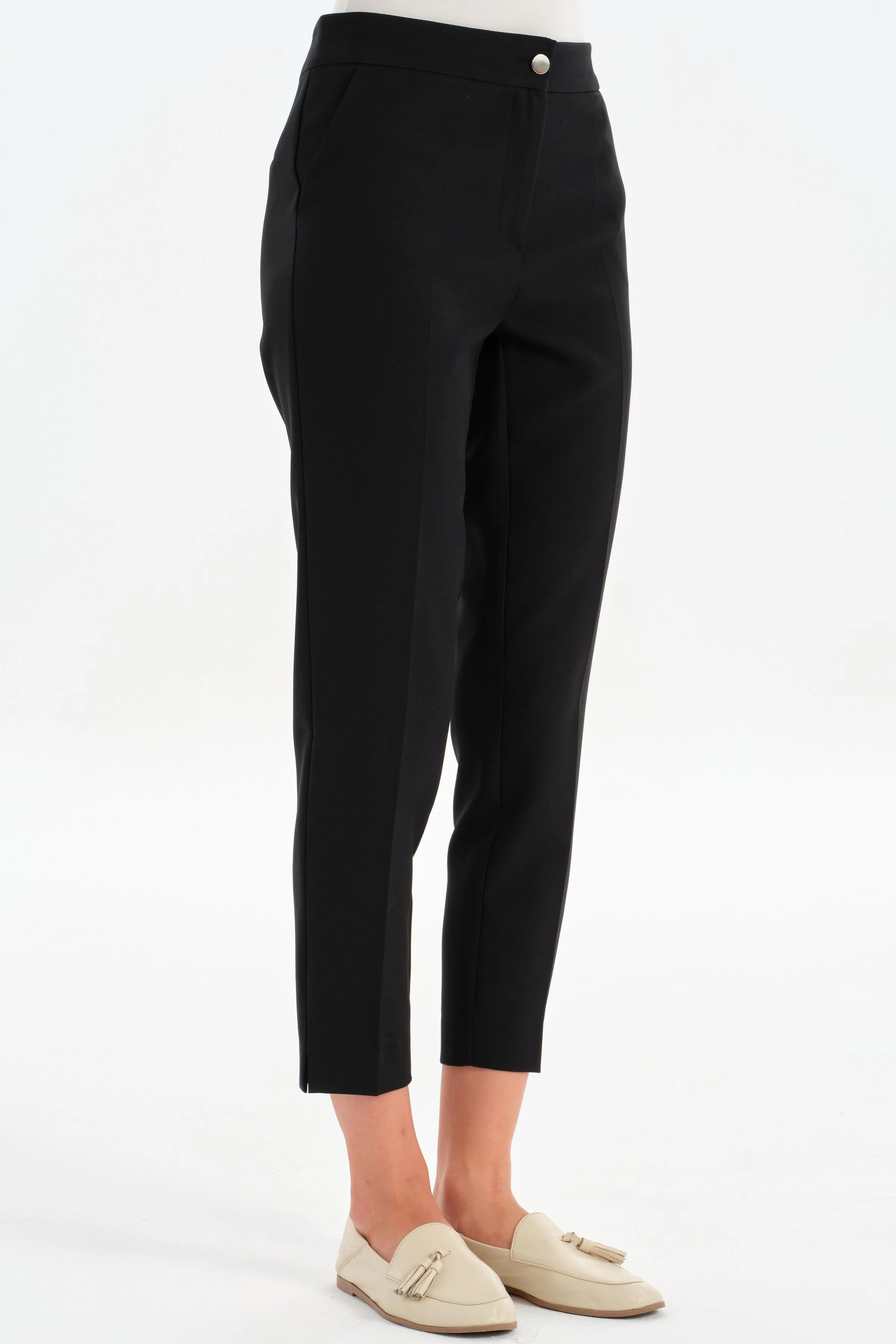 Pantalon basique taille haute - Noir - Image 4