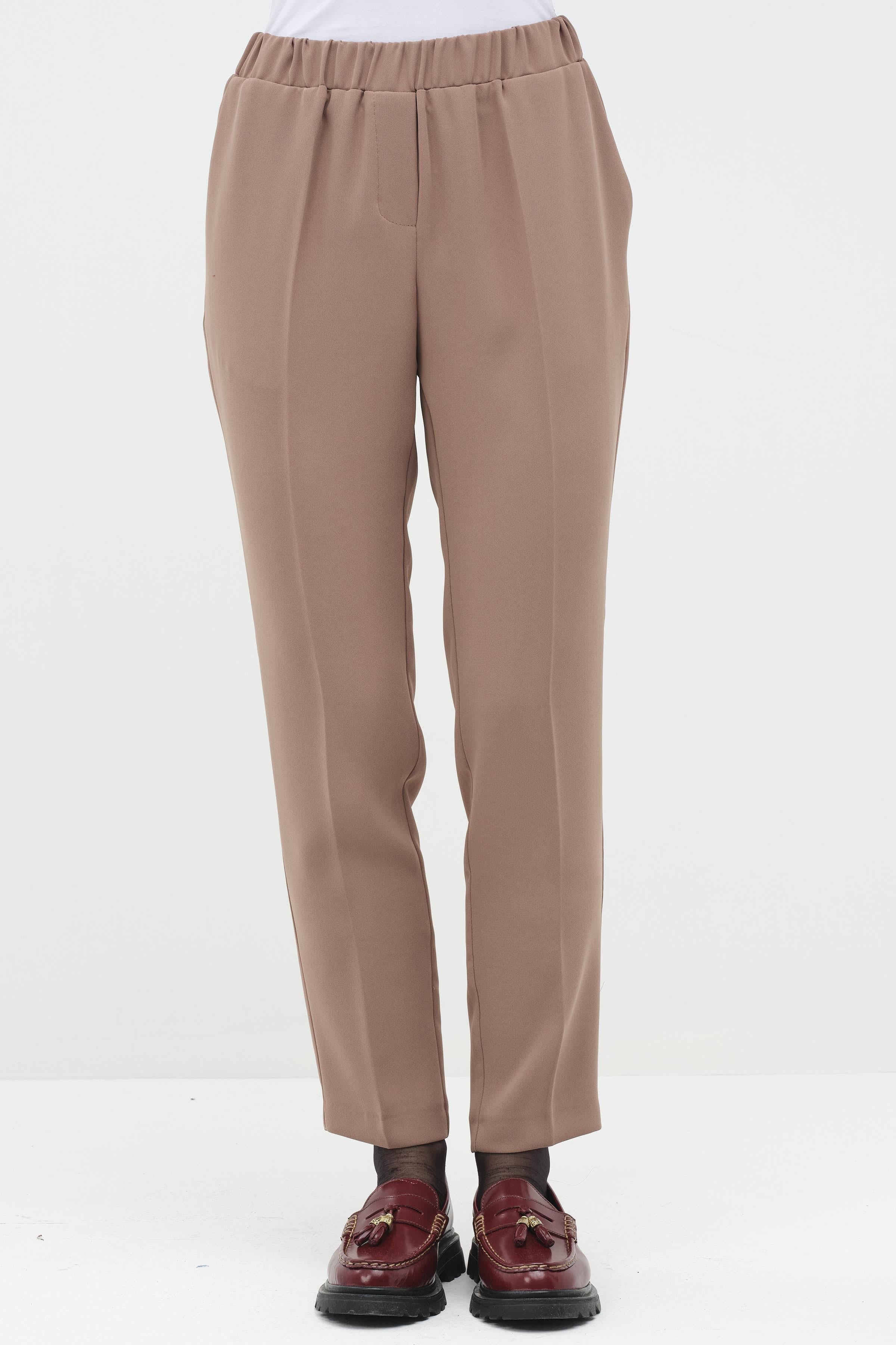 Pantalon slim à taille élastique - Chamois - Image 5