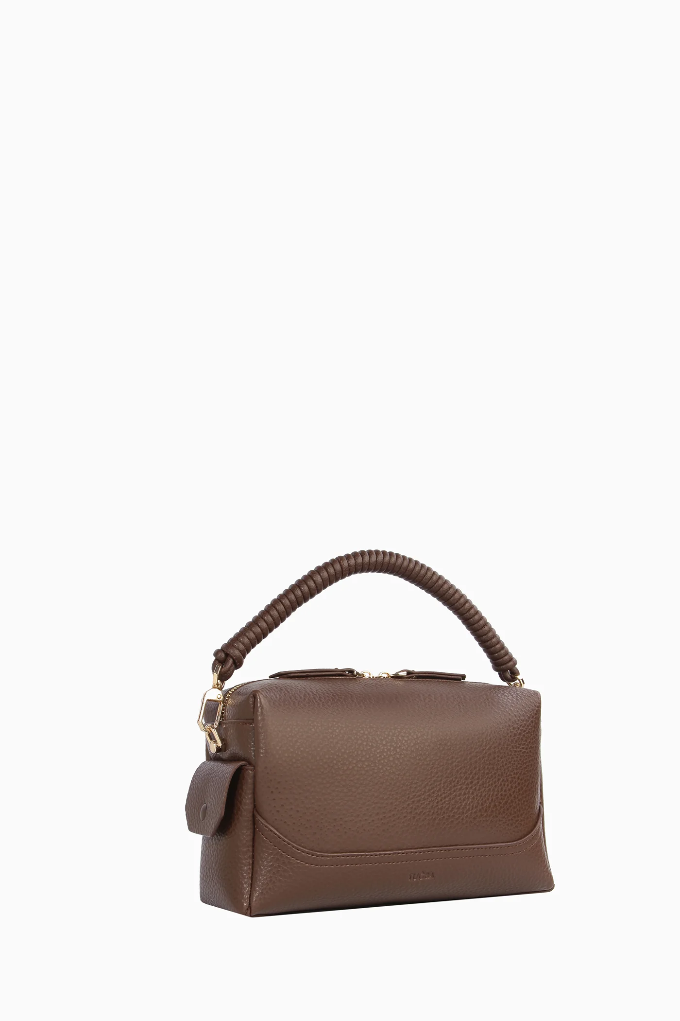 Sac à anses tricotées - Café - Image 3