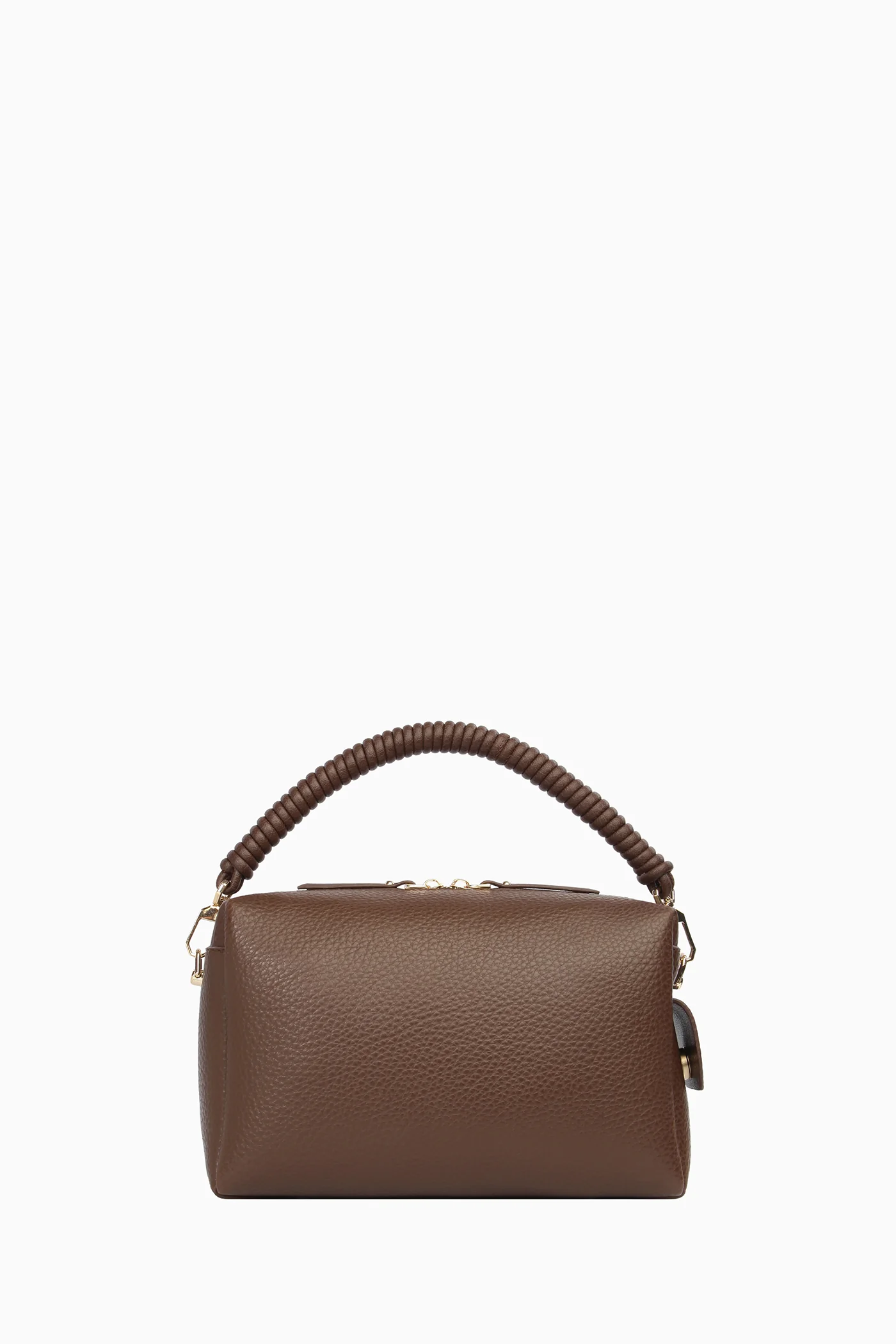 Sac à anses tricotées - Café - Image 4