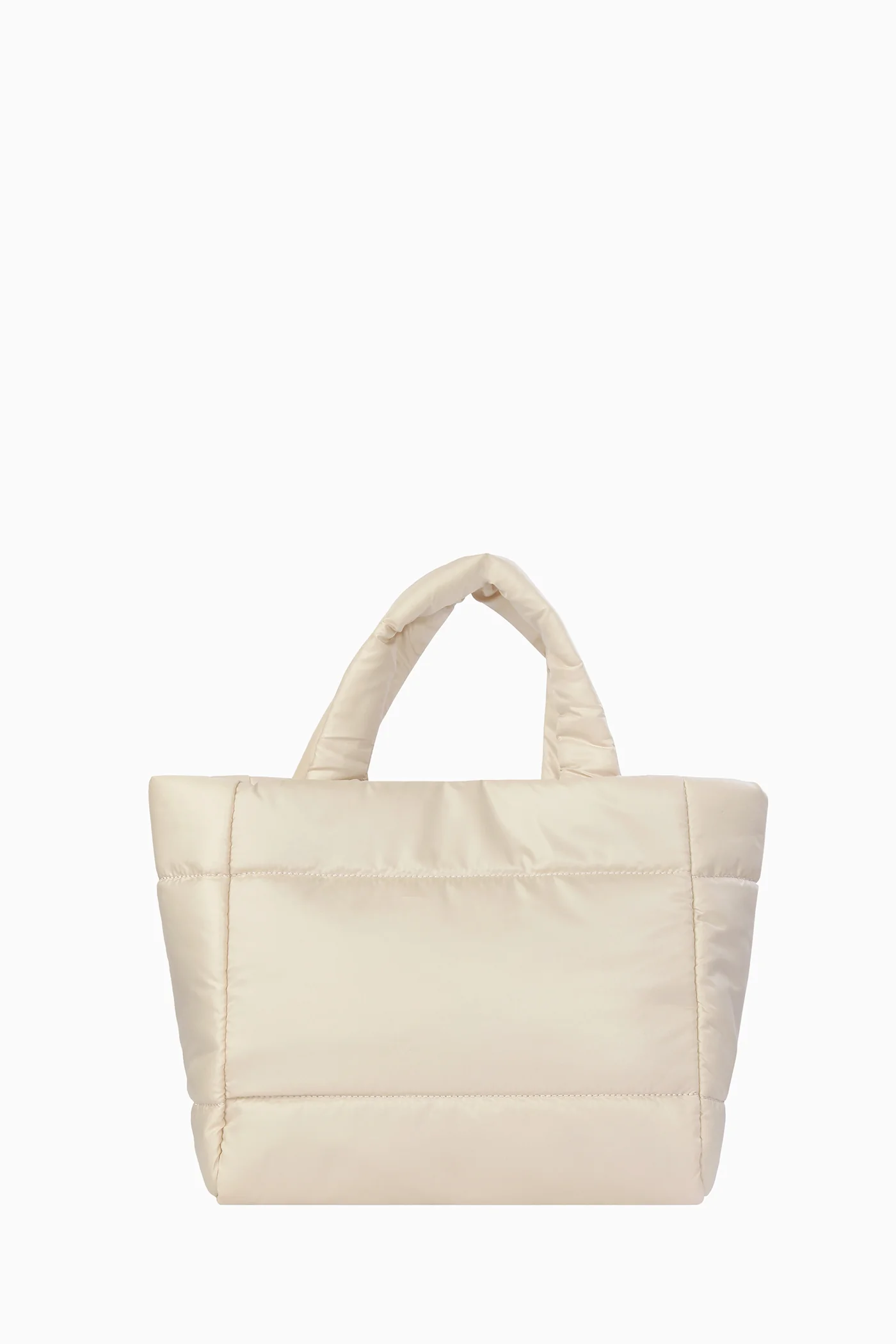 Sac matelassé rectangulaire style puffer - Grége clair - Image 4