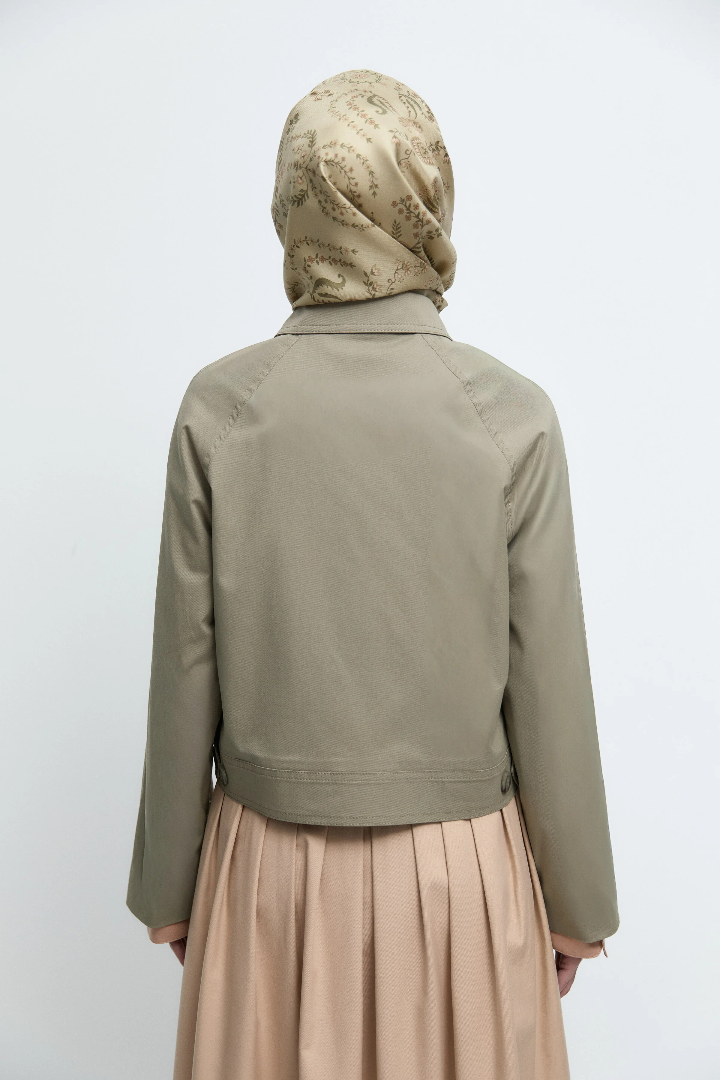 Trench-coat avec détail de coutures latérales - Vert lac - Image 6