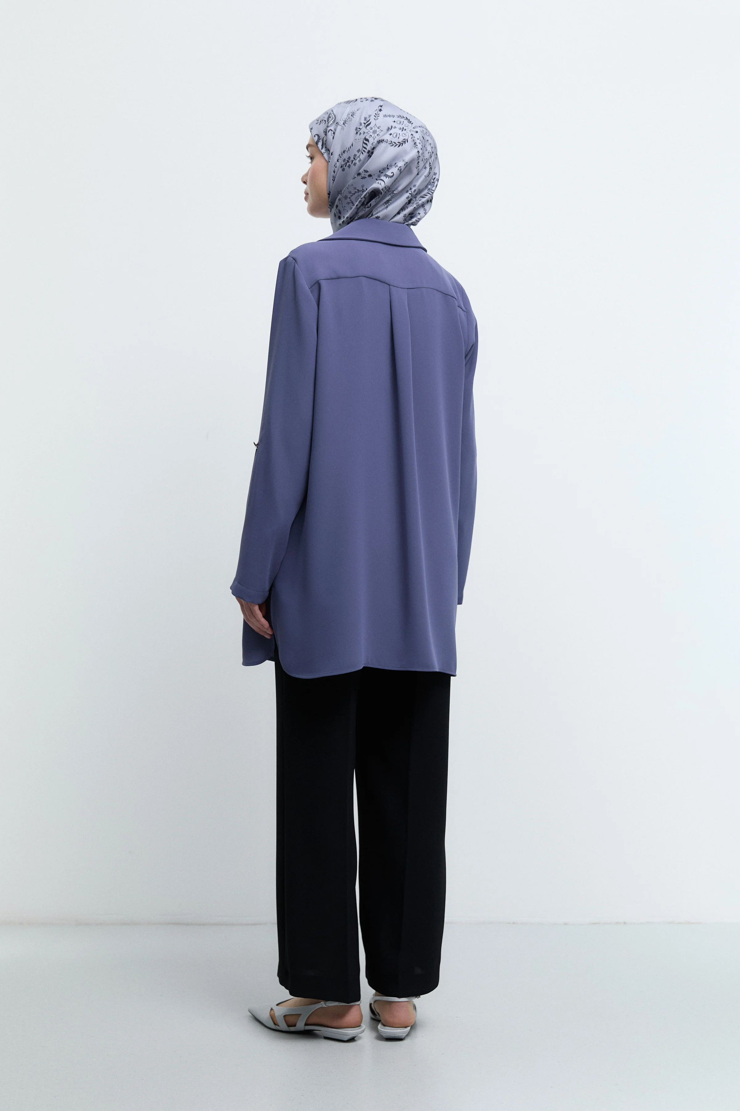 Veste à boutons - Indigo - Image 4