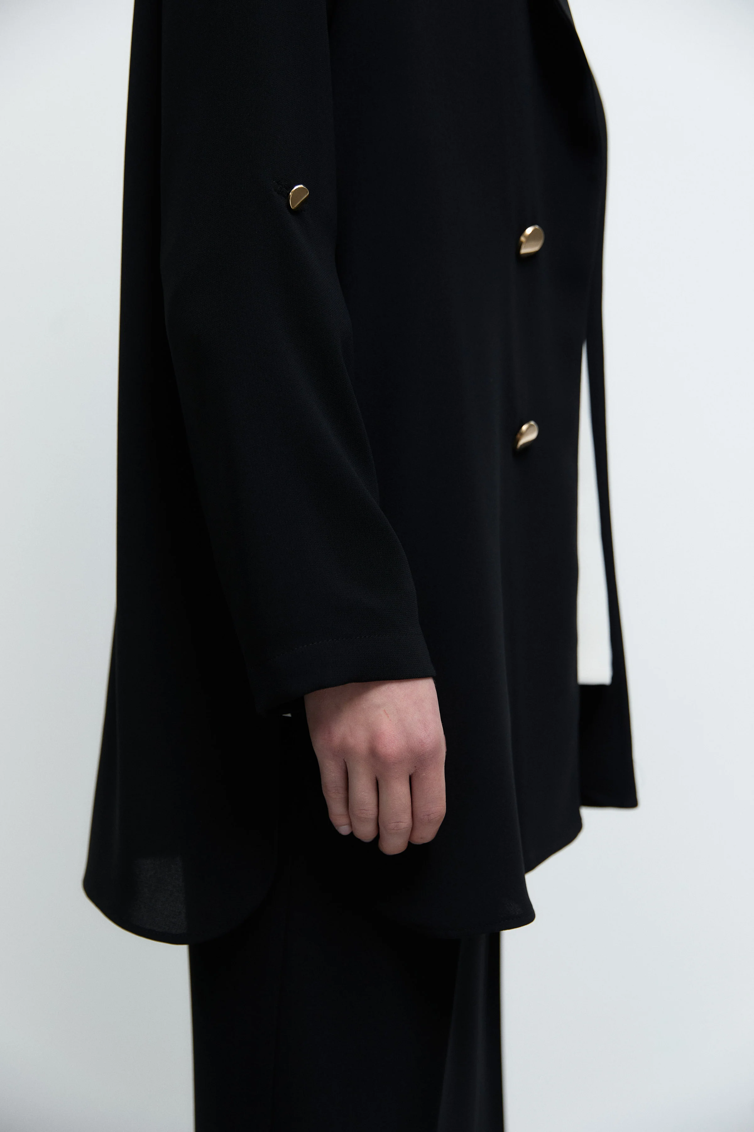 Veste à boutons - Noir - Image 4