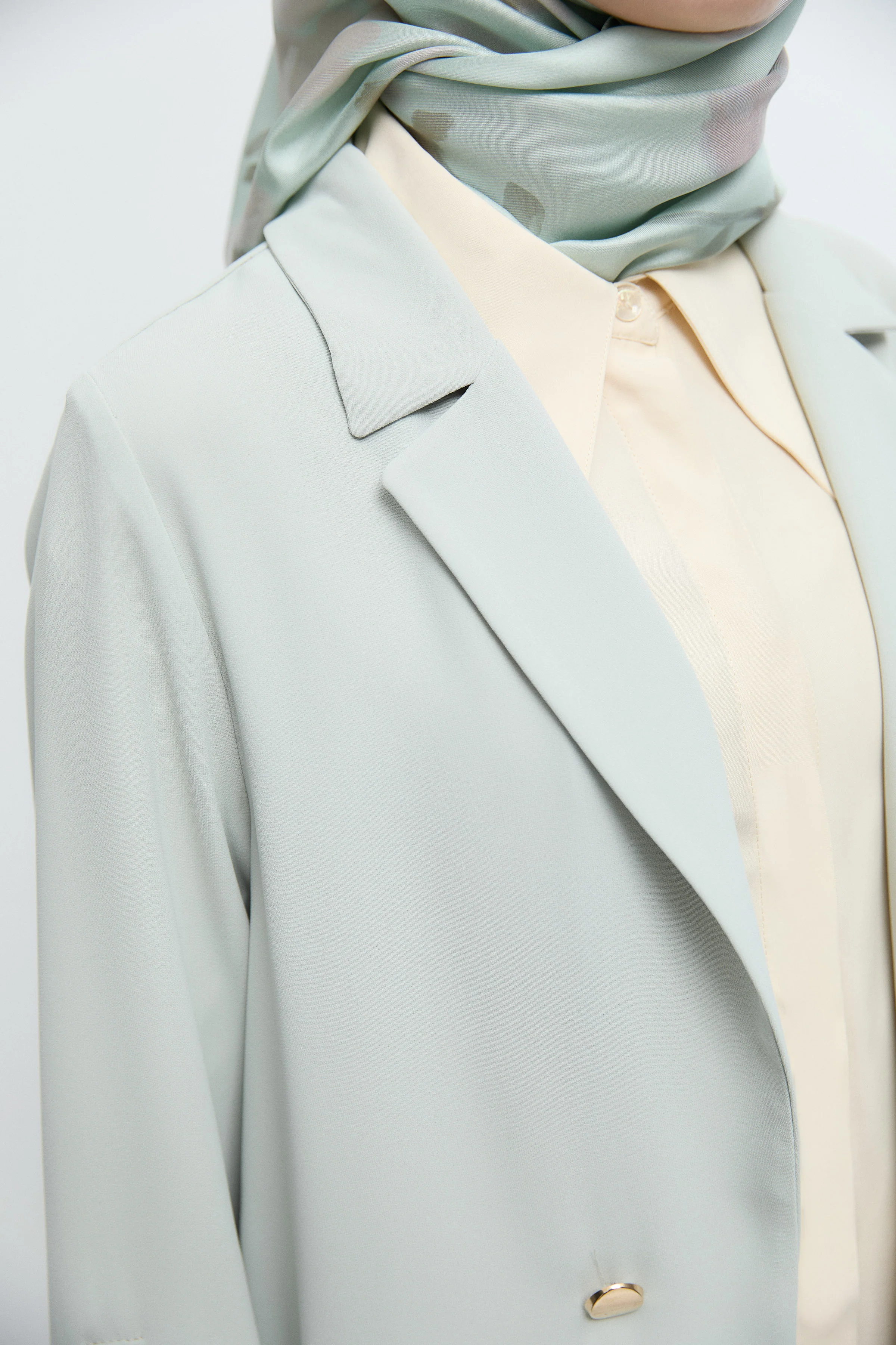 Veste à boutons - Vert d'eau - Image 4