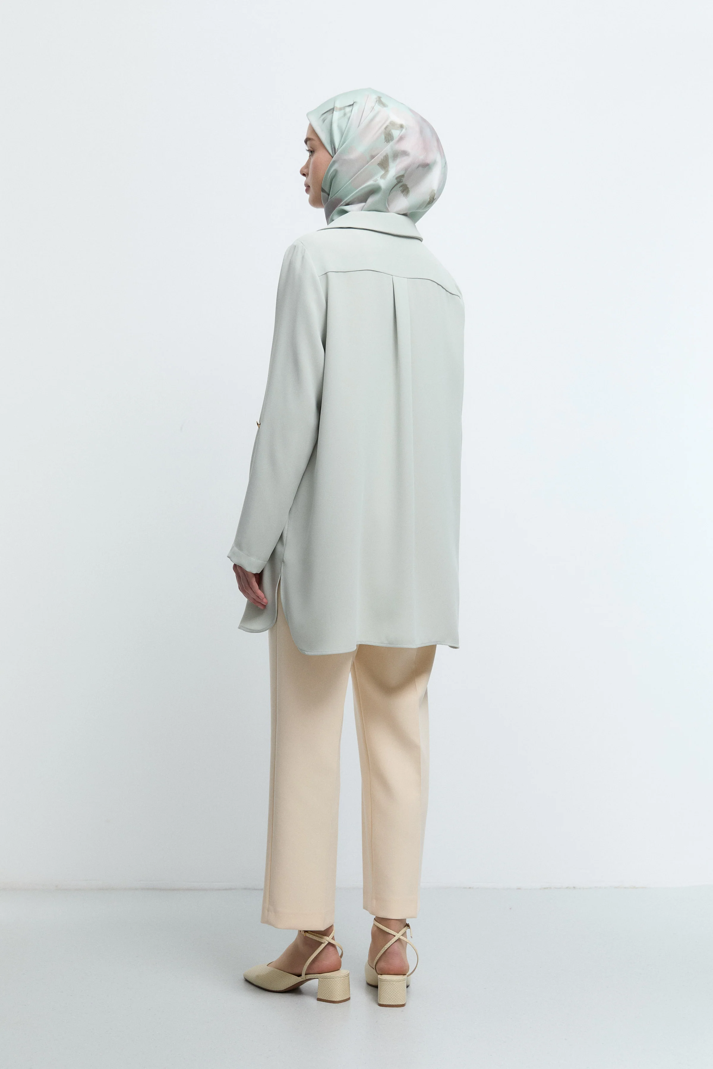 Veste à boutons - Vert d'eau - Image 5