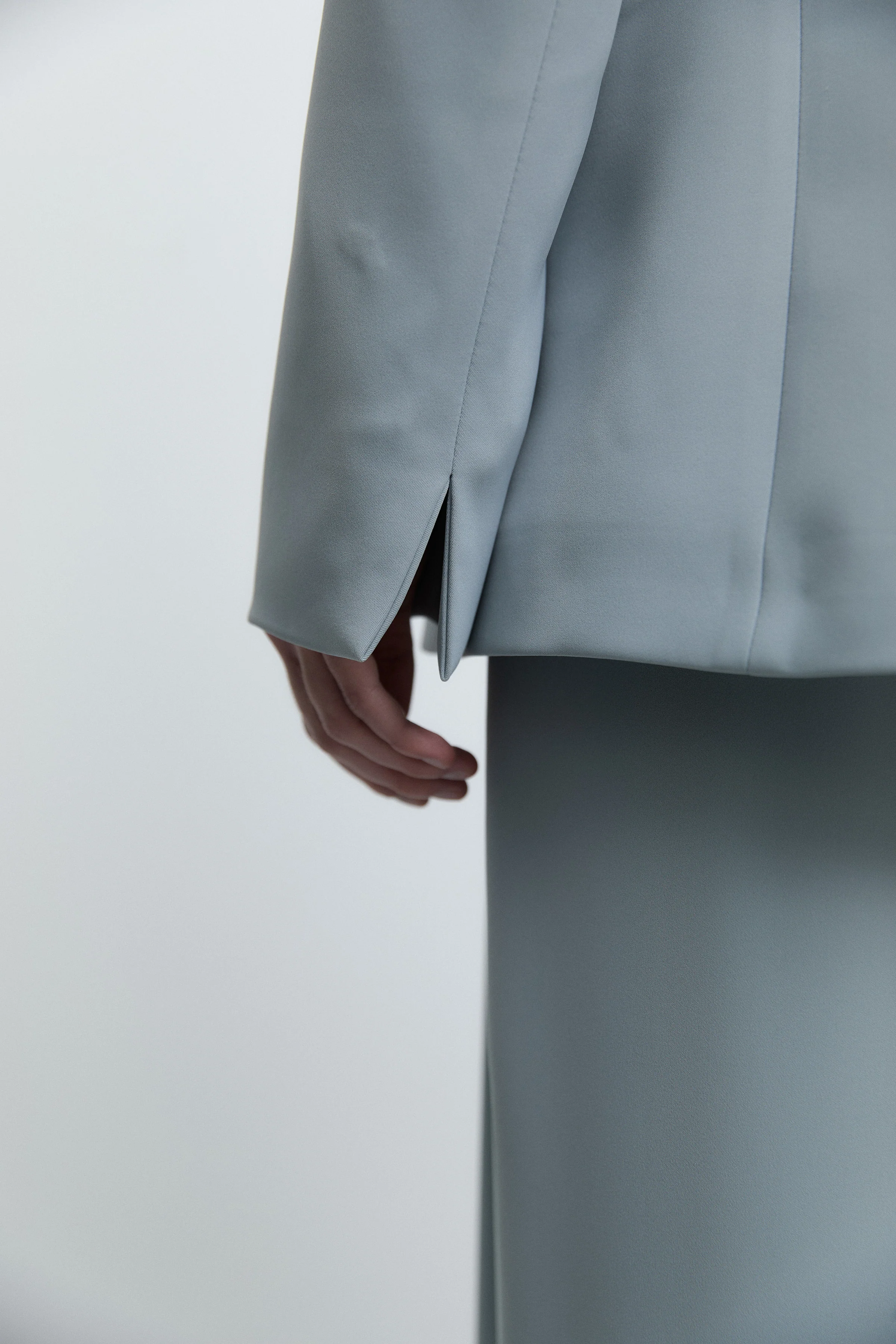 Veste à poches passepoilées - Bleu clair - Image 5