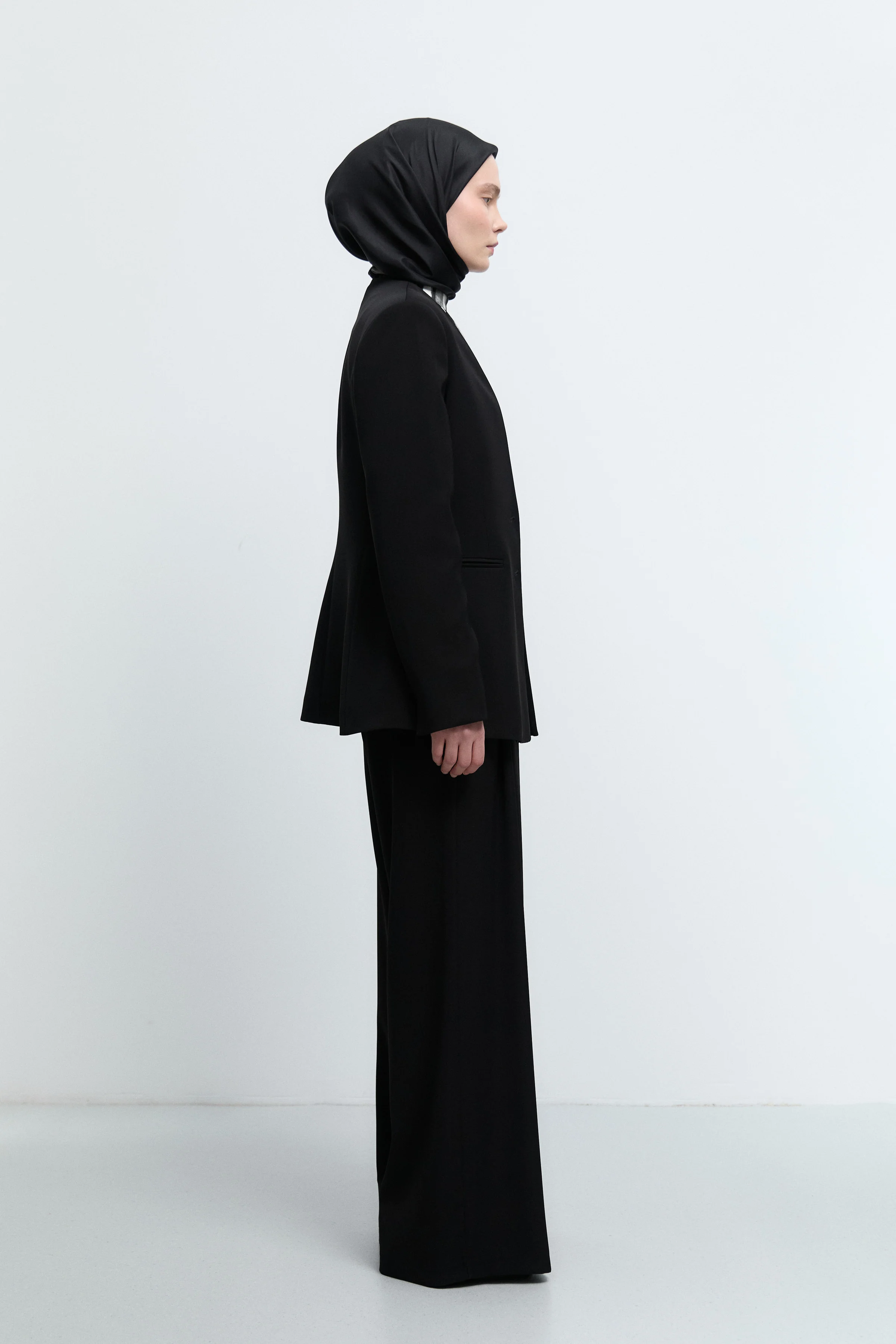 Veste à poches passepoilées - Noir - Image 4