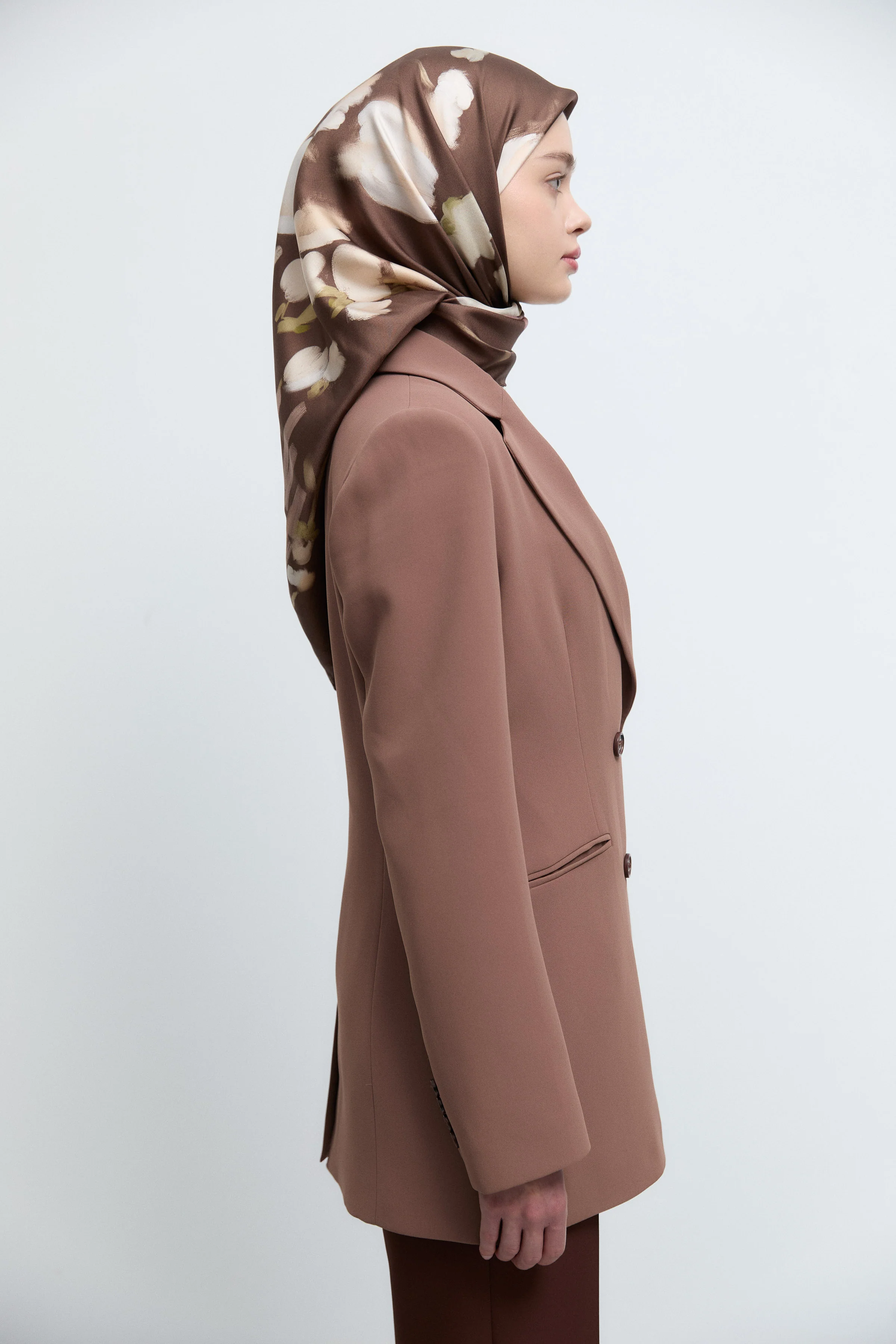 Veste basique croisée - Noisette - Image 5